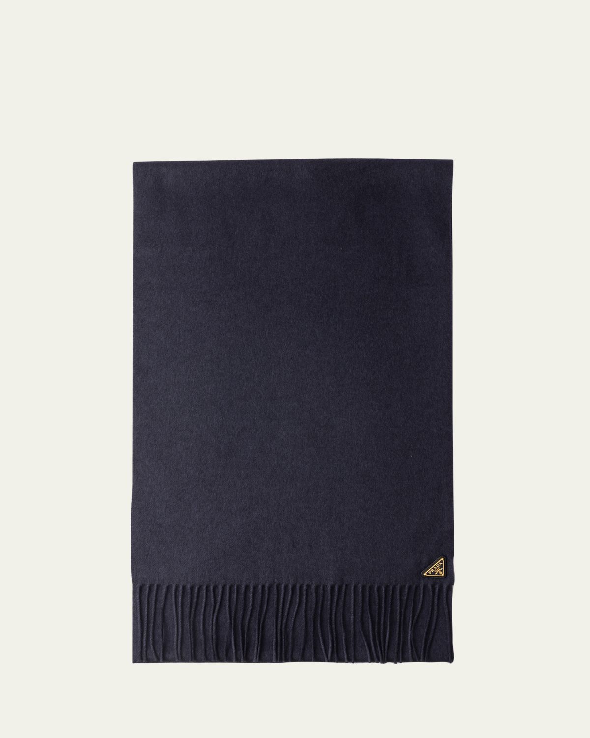 Prada Fringed Silk-Cashmere Scarf