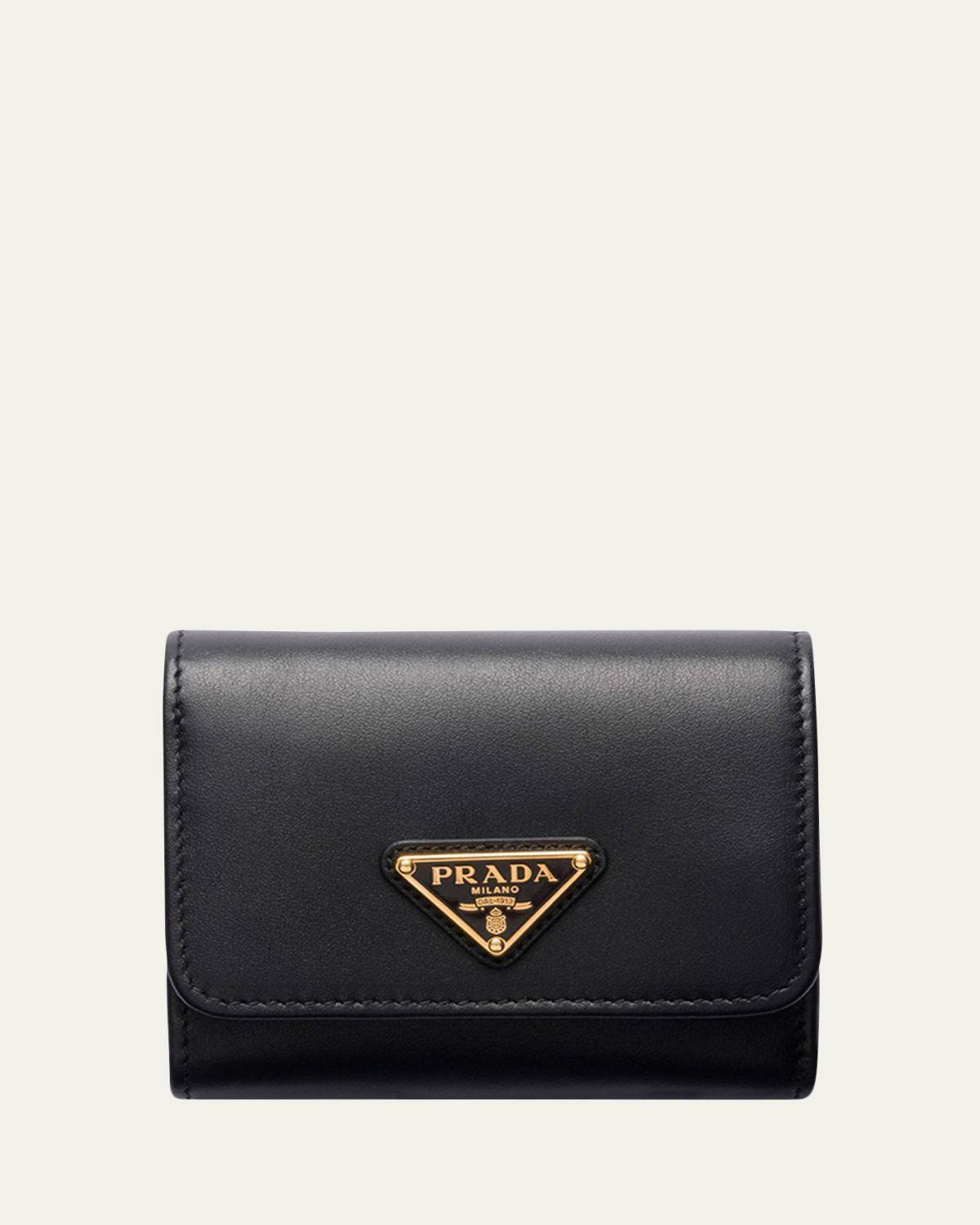 Prada Small Trifold Leather Wallet