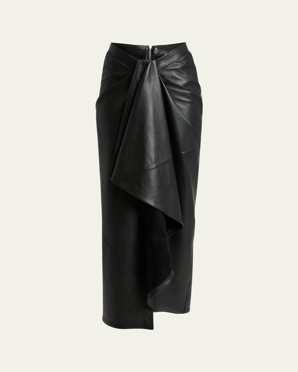 Givenchy Draped Leather Maxi Skirt | Thumbnail 6