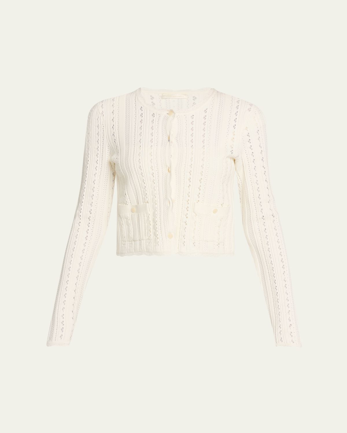 LoveShackFancy Peridot Pointelle Cardigan