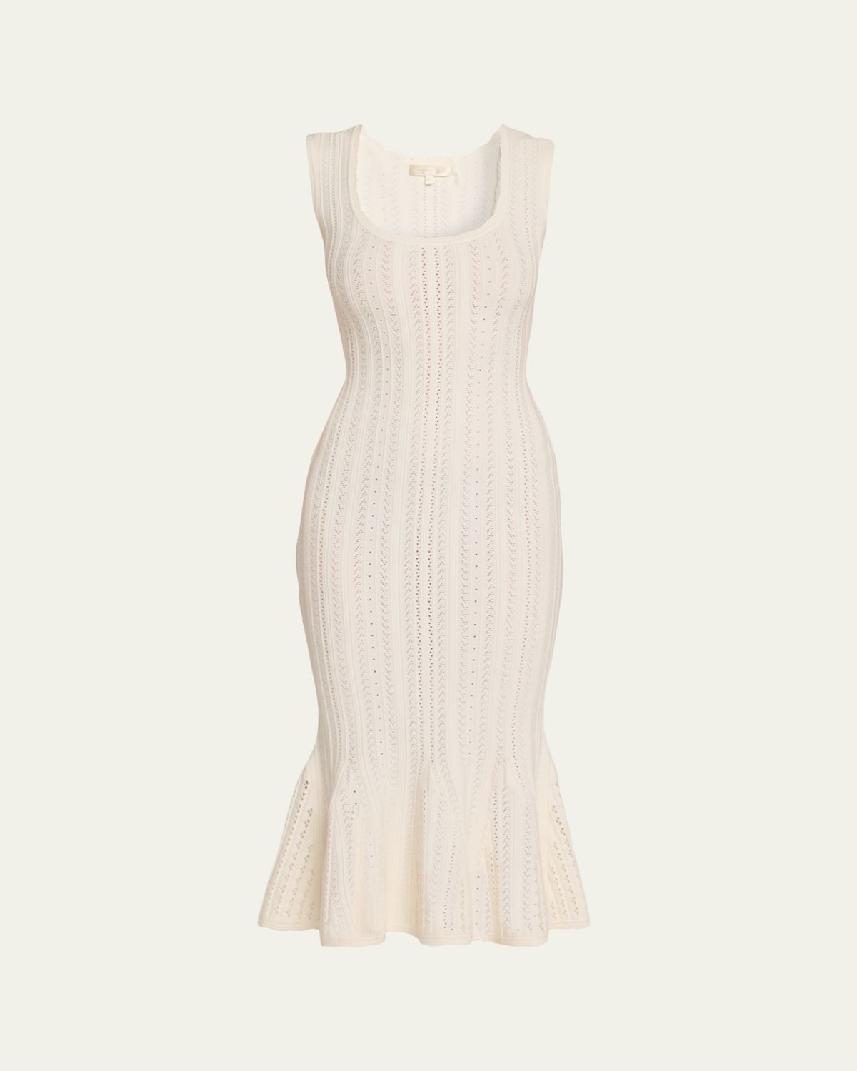 LoveShackFancy Tayleen Stretch Pointelle Midi Dress