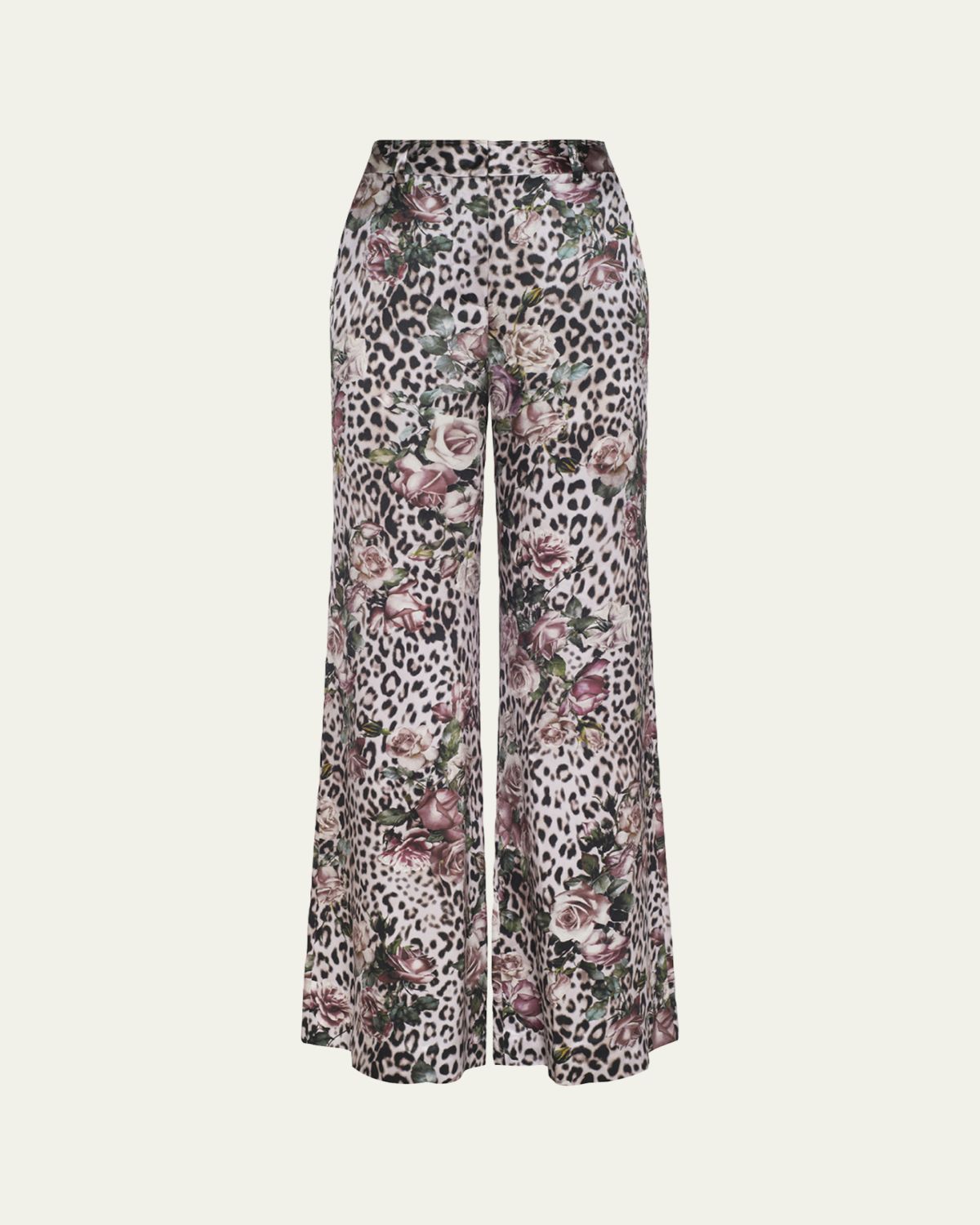L 'Agence Pilar Silk Wide-Leg Pants