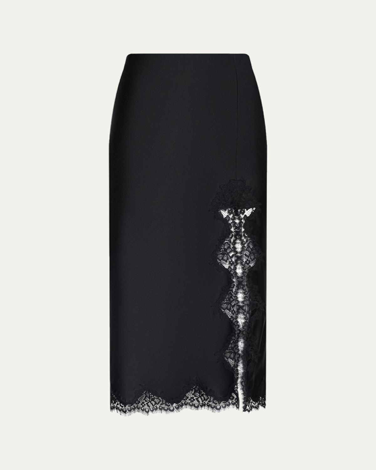 L 'Agence Tico Lace Silk Midi Skirt