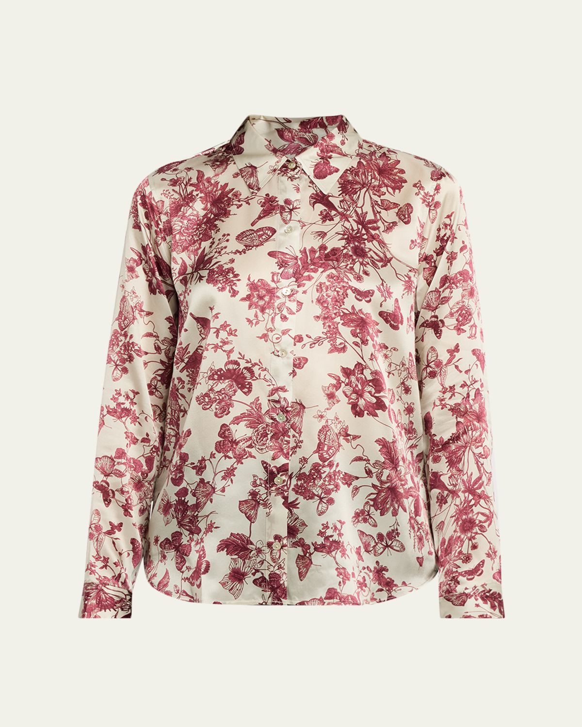 L'Agence Tyler Silk Button-Front Blouse | Thumbnail 6 L'Agence Tyler Silk Button-Front Blouse | Thumbnail 6