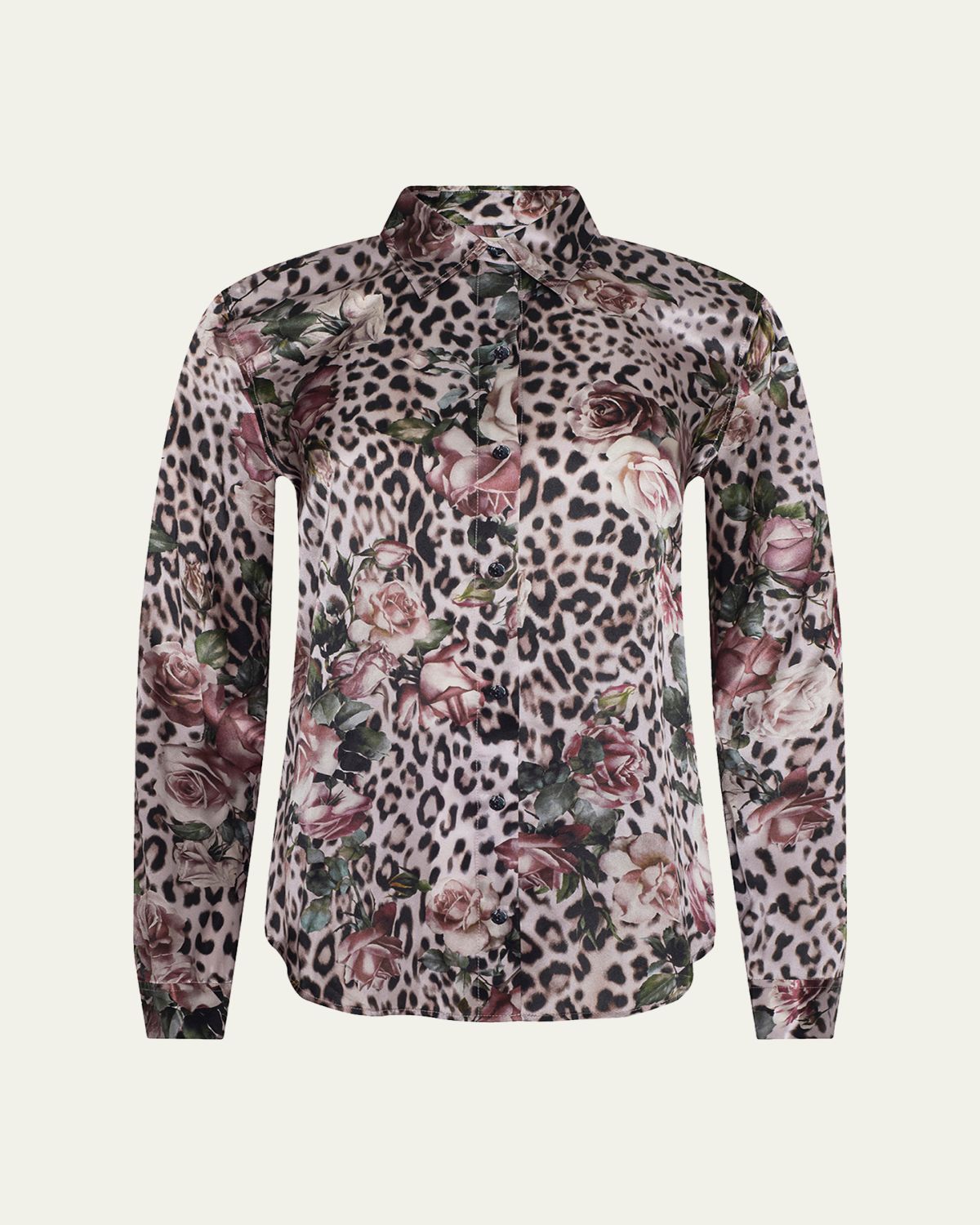 L 'Agence Tyler Silk Button-Front Blouse