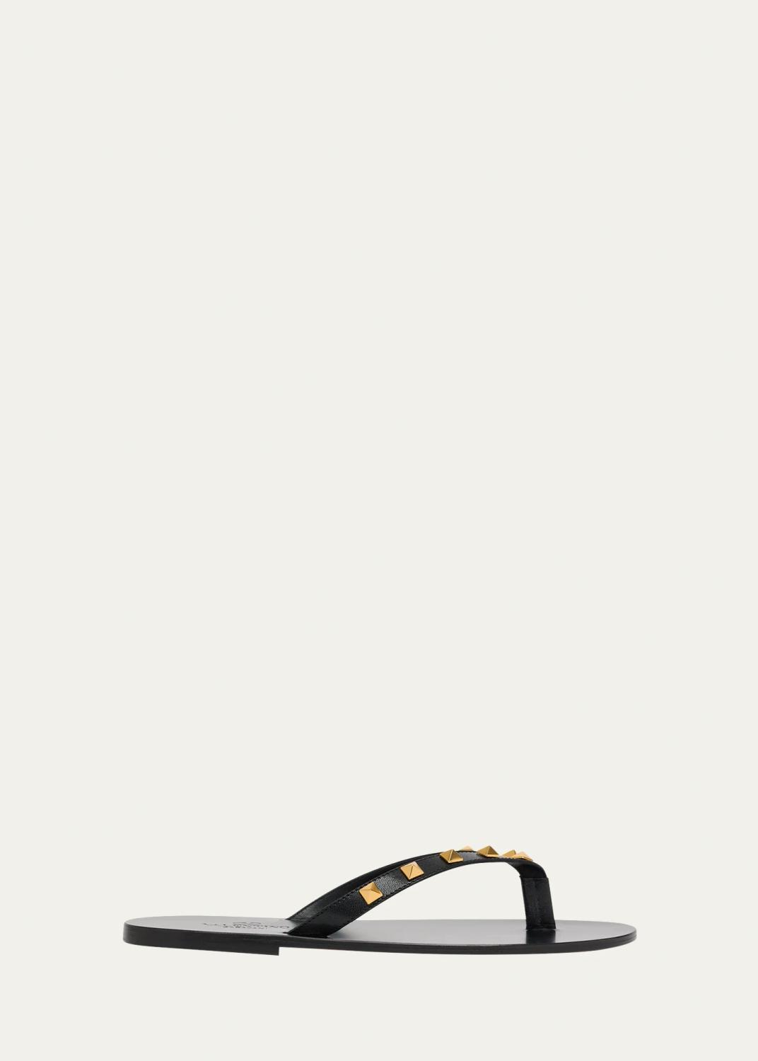Valentino Garavani Men's Rockstud Thong Sandals