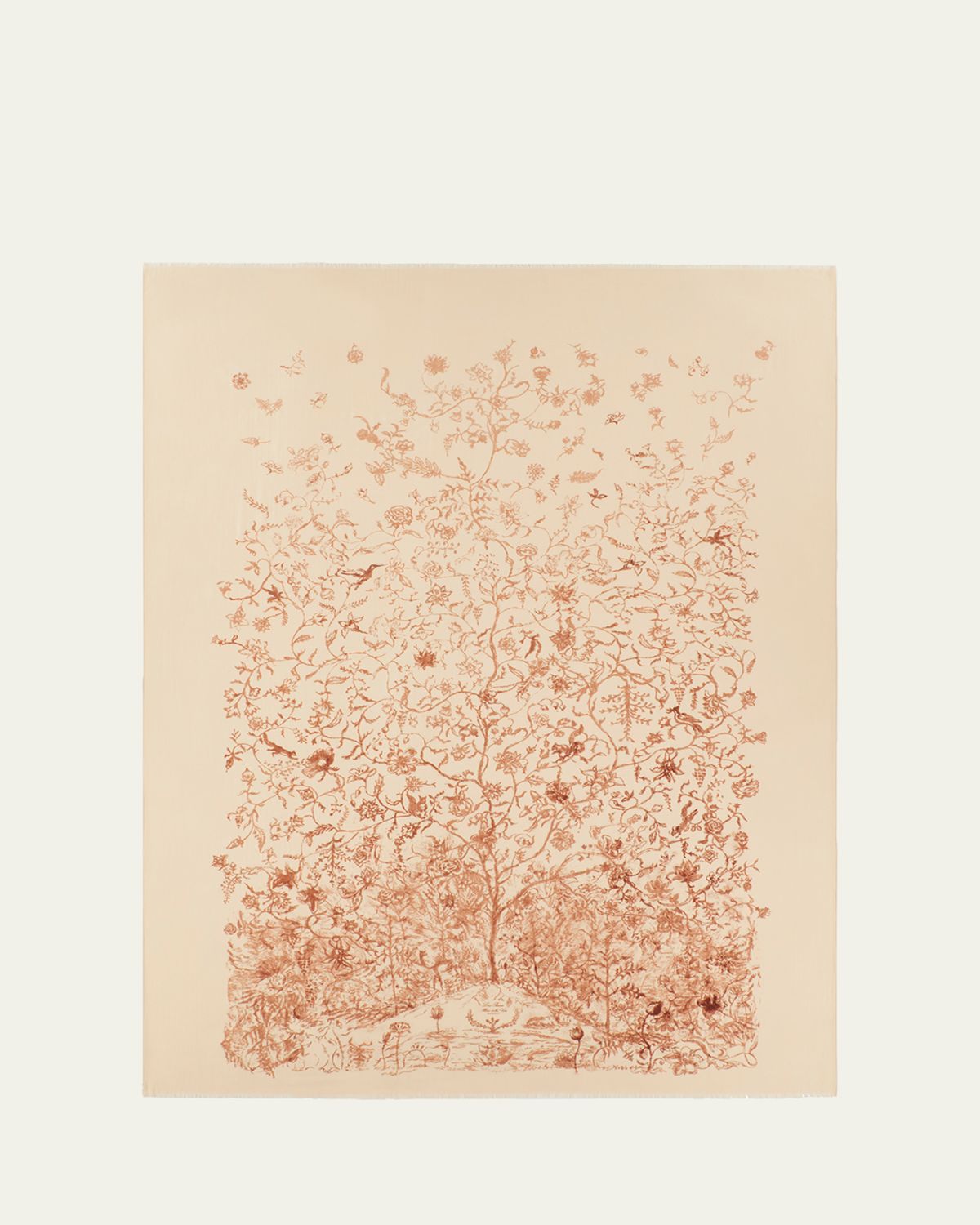 Loro Piana Albero della Vita Wool Maxi Stole