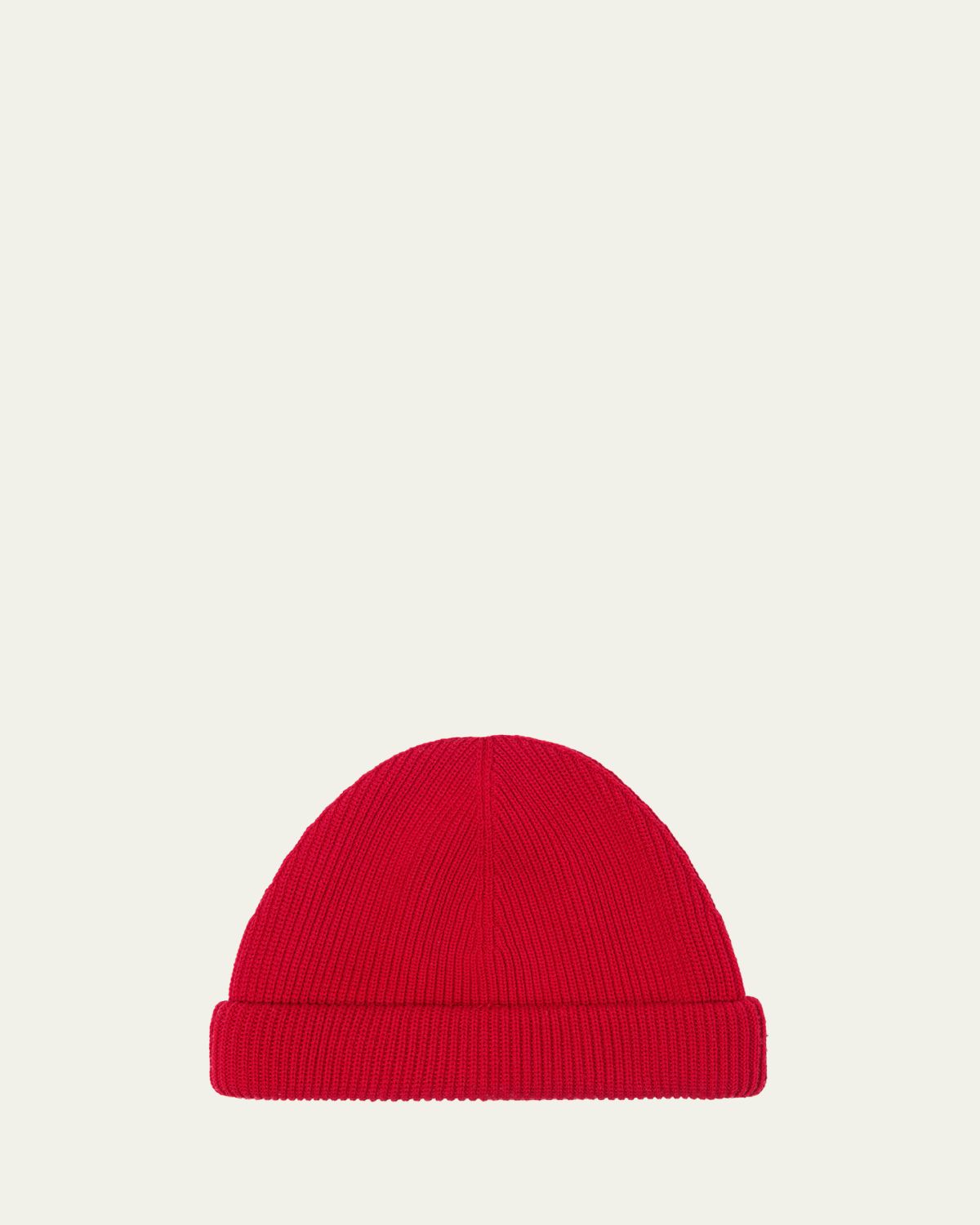 Loro Piana Men's Sloop Wool Ribbed Beanie Hat