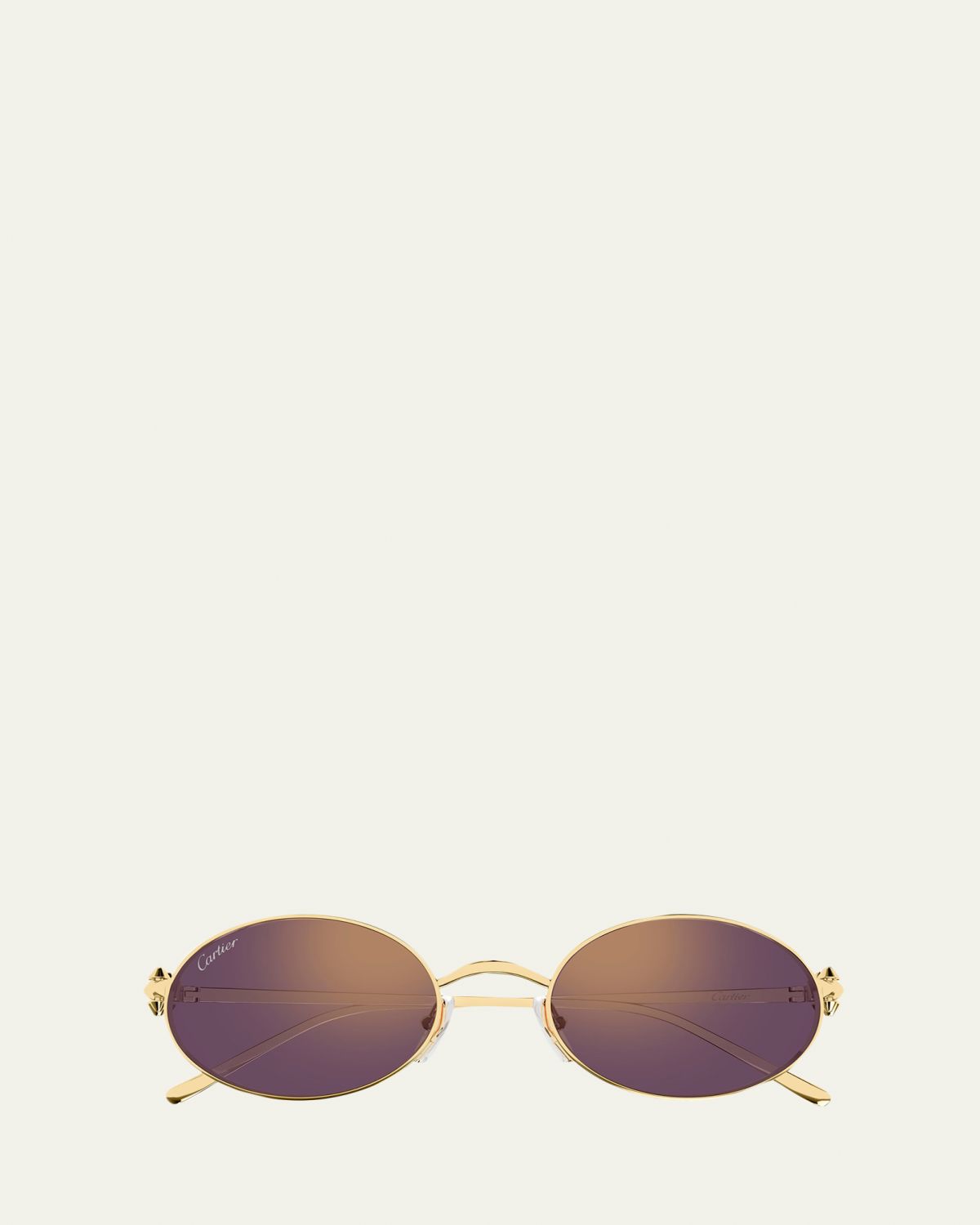 Cartier Clash de  52mm Oval Metal Sunglasses