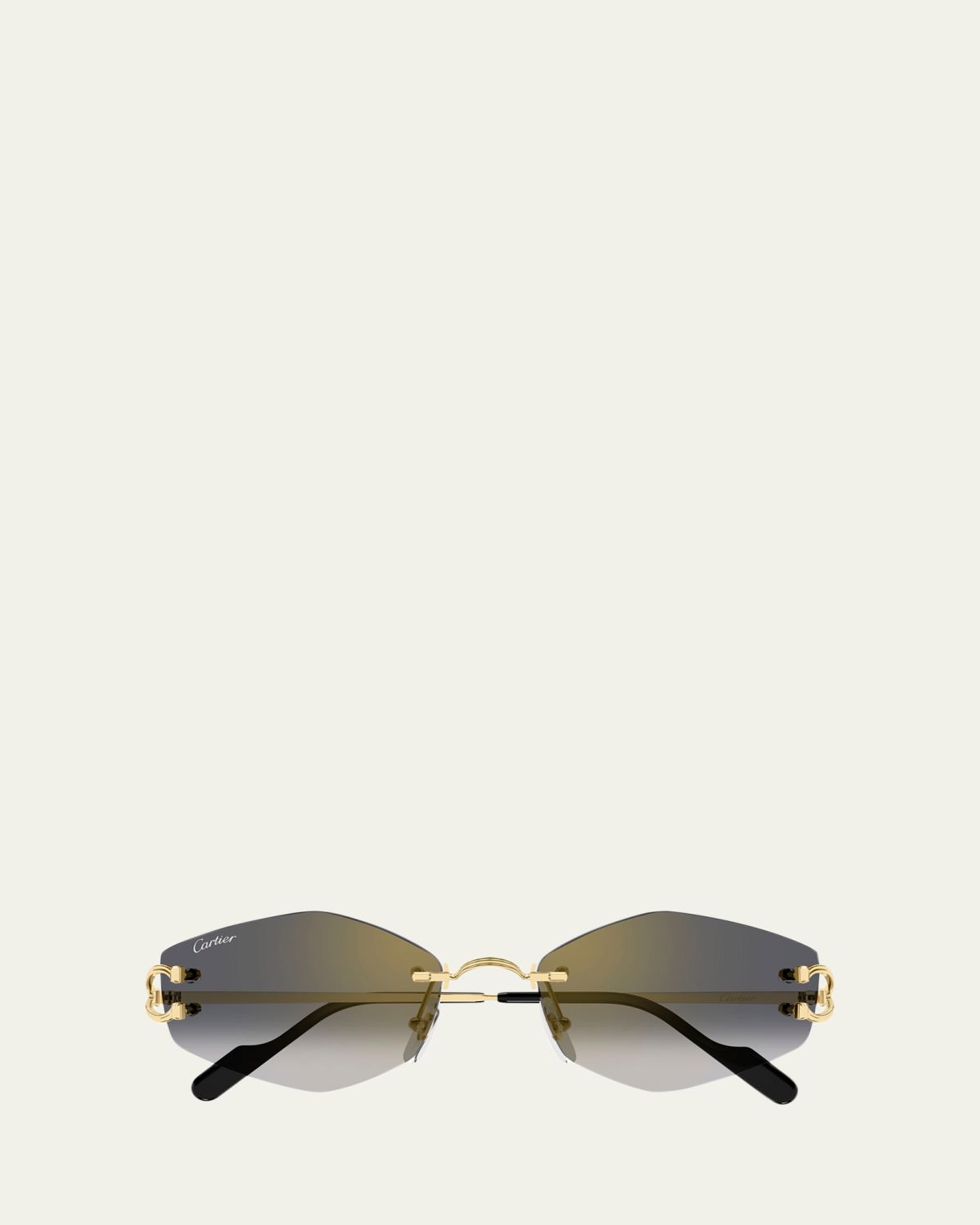 Cartier Decor Classic C de  56mm Rimless Geometric Metal Sunglasses