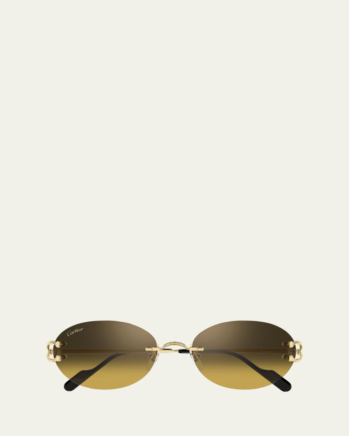 Cartier Decor Classic C de  55mm Rimless Oval Metal Sunglasses