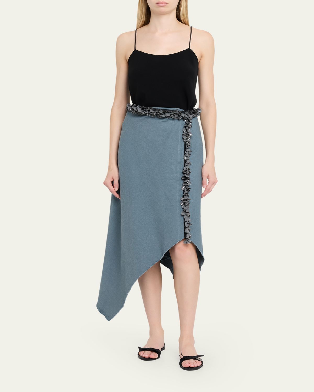 Diotima Darliston Embellished Asymmetric Cotton Midi Skirt | Thumbnail 2 Diotima Darliston Embellished Asymmetric Cotton Midi Skirt | Thumbnail 2