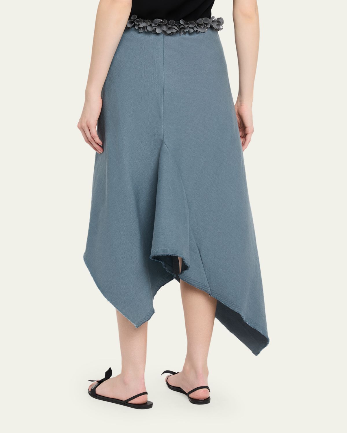 Diotima Darliston Embellished Asymmetric Cotton Midi Skirt | Thumbnail 3 Diotima Darliston Embellished Asymmetric Cotton Midi Skirt | Thumbnail 3