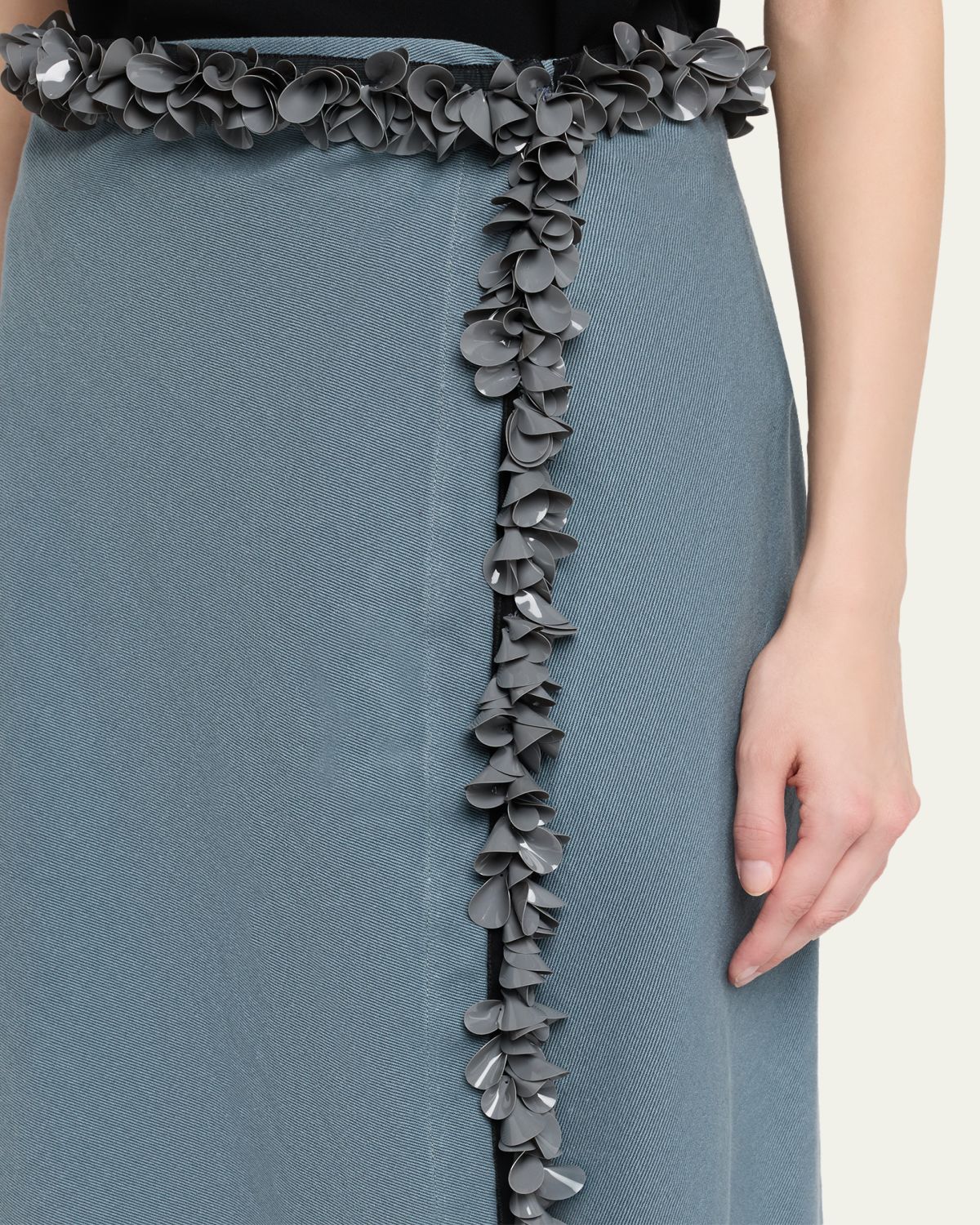 Diotima Darliston Embellished Asymmetric Cotton Midi Skirt | Thumbnail 5 Diotima Darliston Embellished Asymmetric Cotton Midi Skirt | Thumbnail 5