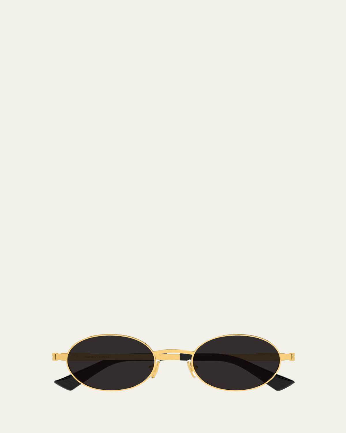 Bottega Veneta Bv1470S Golden Metal Oval Sunglasses