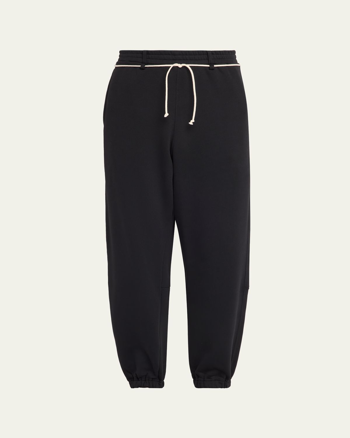 MORDECAI Men's Fleece Stripe-Trim Drawcord Joggers