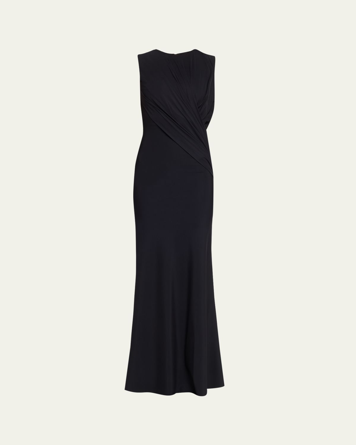 Chiara Boni La Petite Robe Frozy Sleeveless Draped Column Gown