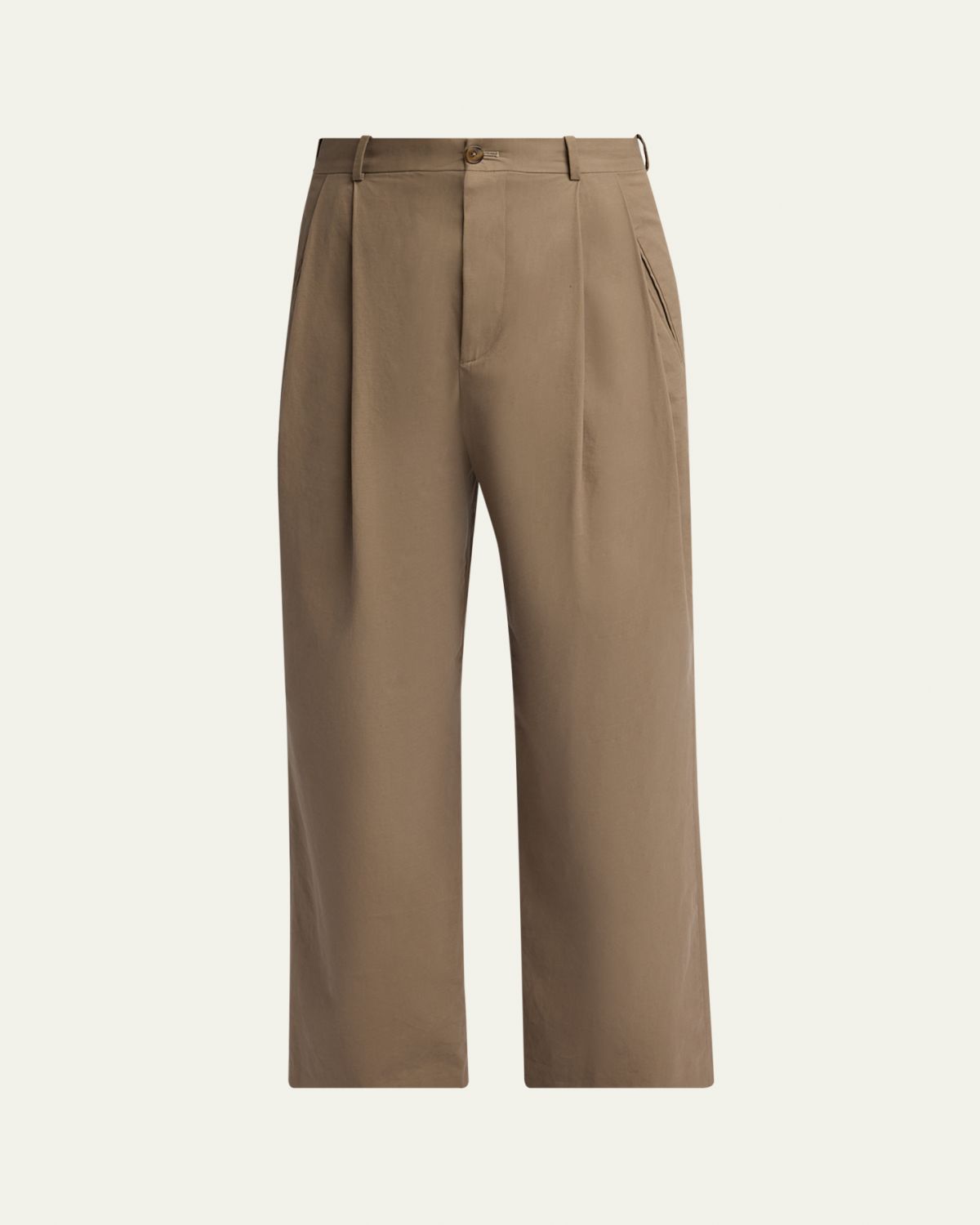 THE ROW Men's Tibor Cotton-Cashmere Gabardine Pants