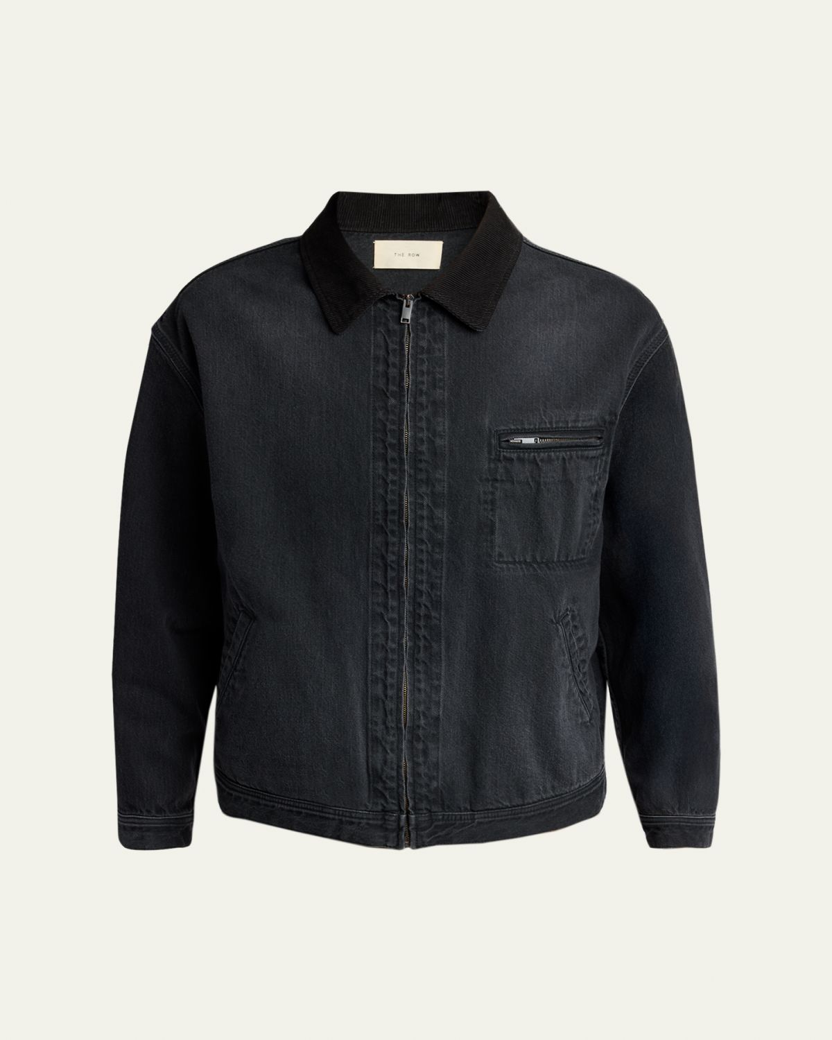 THE ROW Men's Tarquin Zip-Front Denim Jacket