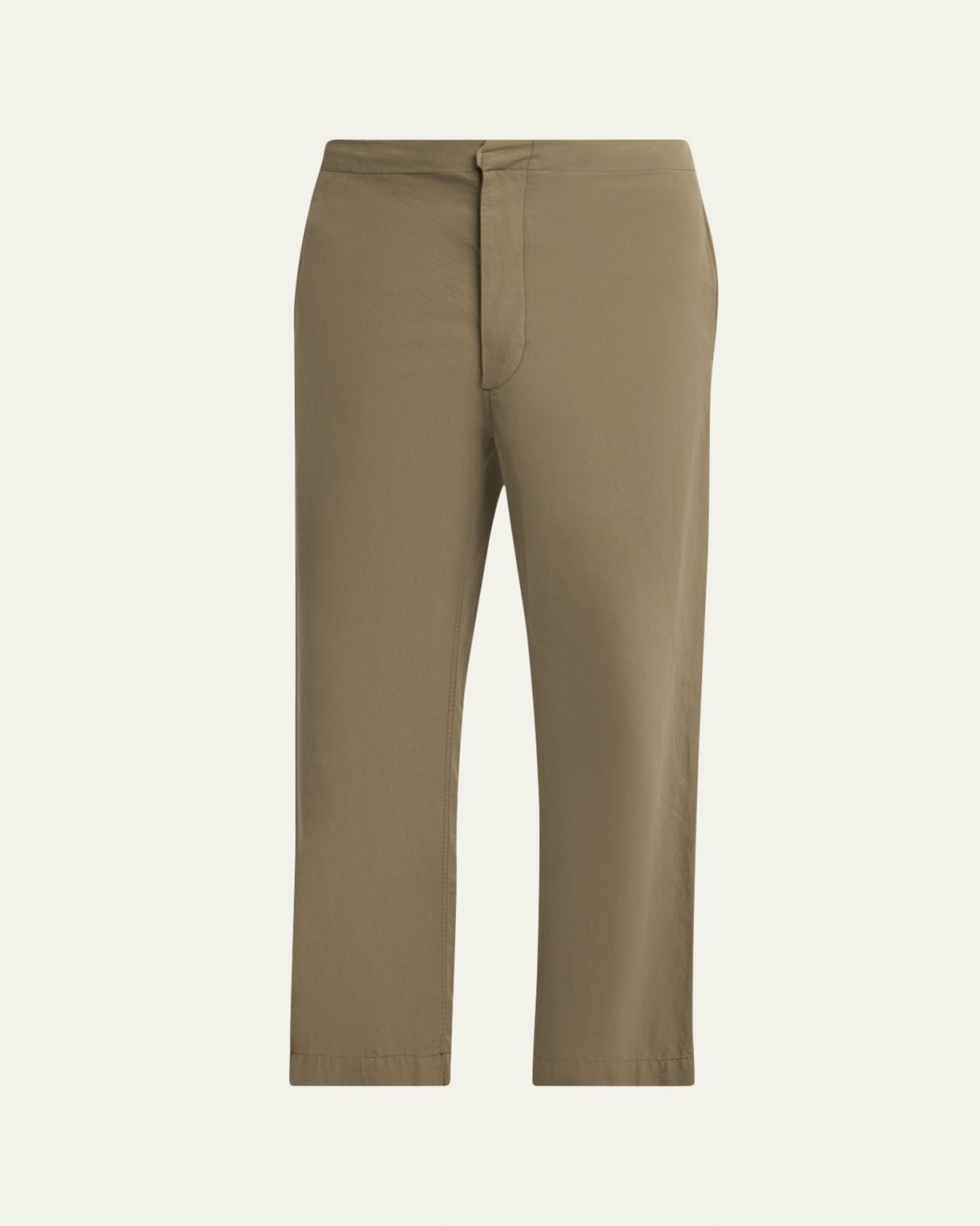 THE ROW Men's Time Straight-Leg Cotton Canvas Pants