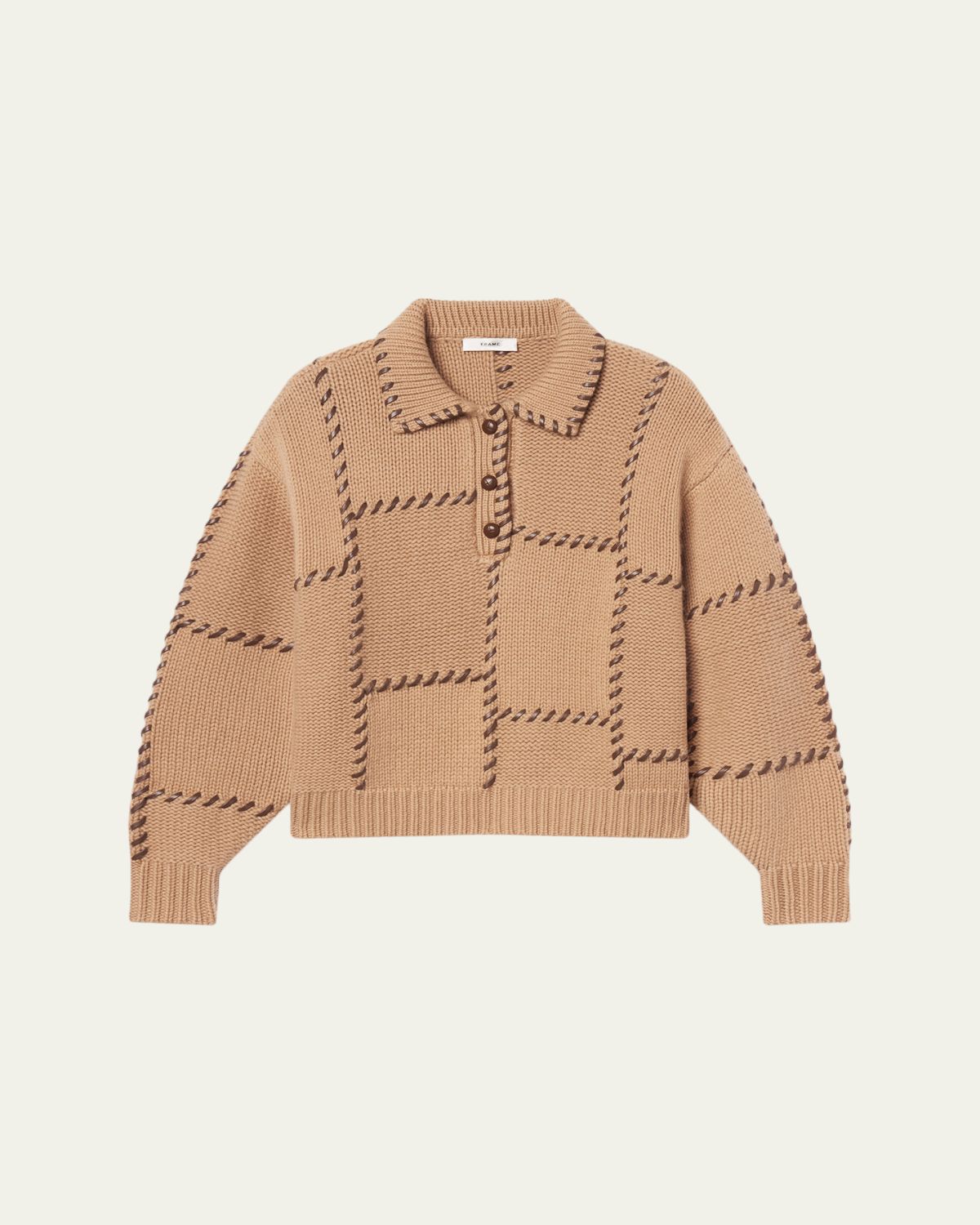 FRAME The Leather Stitch Sweater