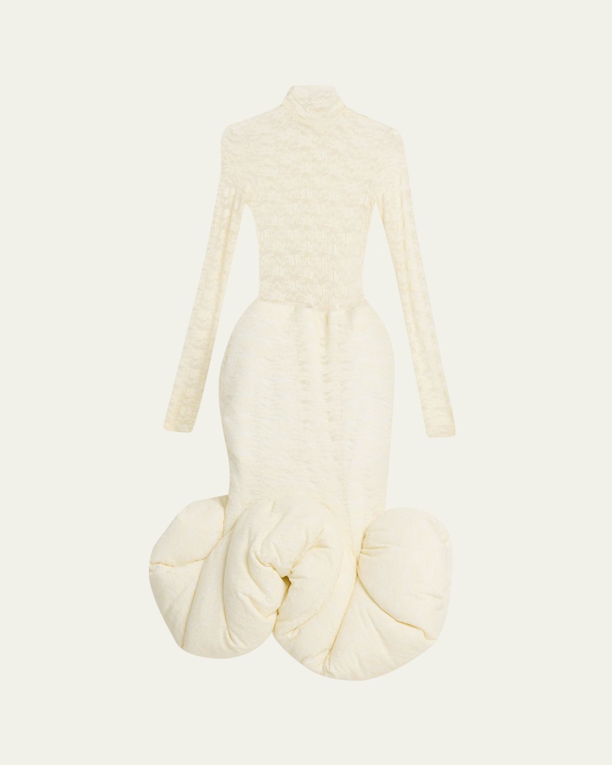 Marc Jacobs Runway Stretch Lace Long-Sleeve Midi Mermaid Dress