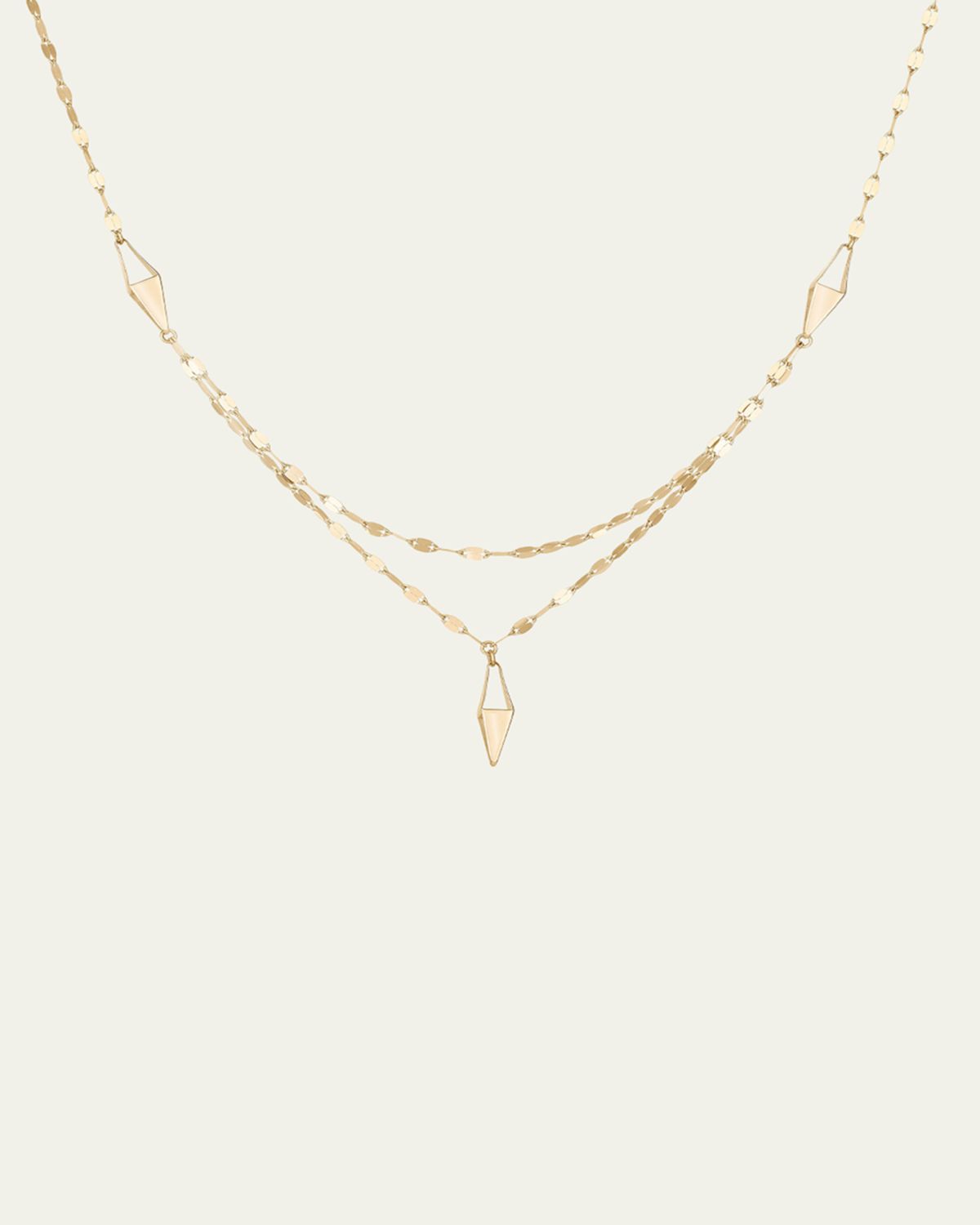 Lana 14K Triangular-Link Double Strand Necklace | Thumbnail 3 Lana 14K Triangular-Link Double Strand Necklace | Thumbnail 3