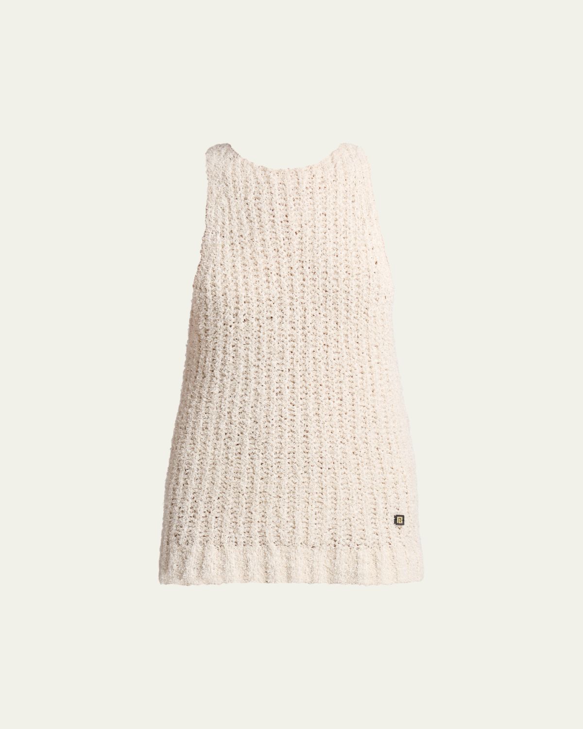 Balmain Sleeveless Cotton Blend Tank Top