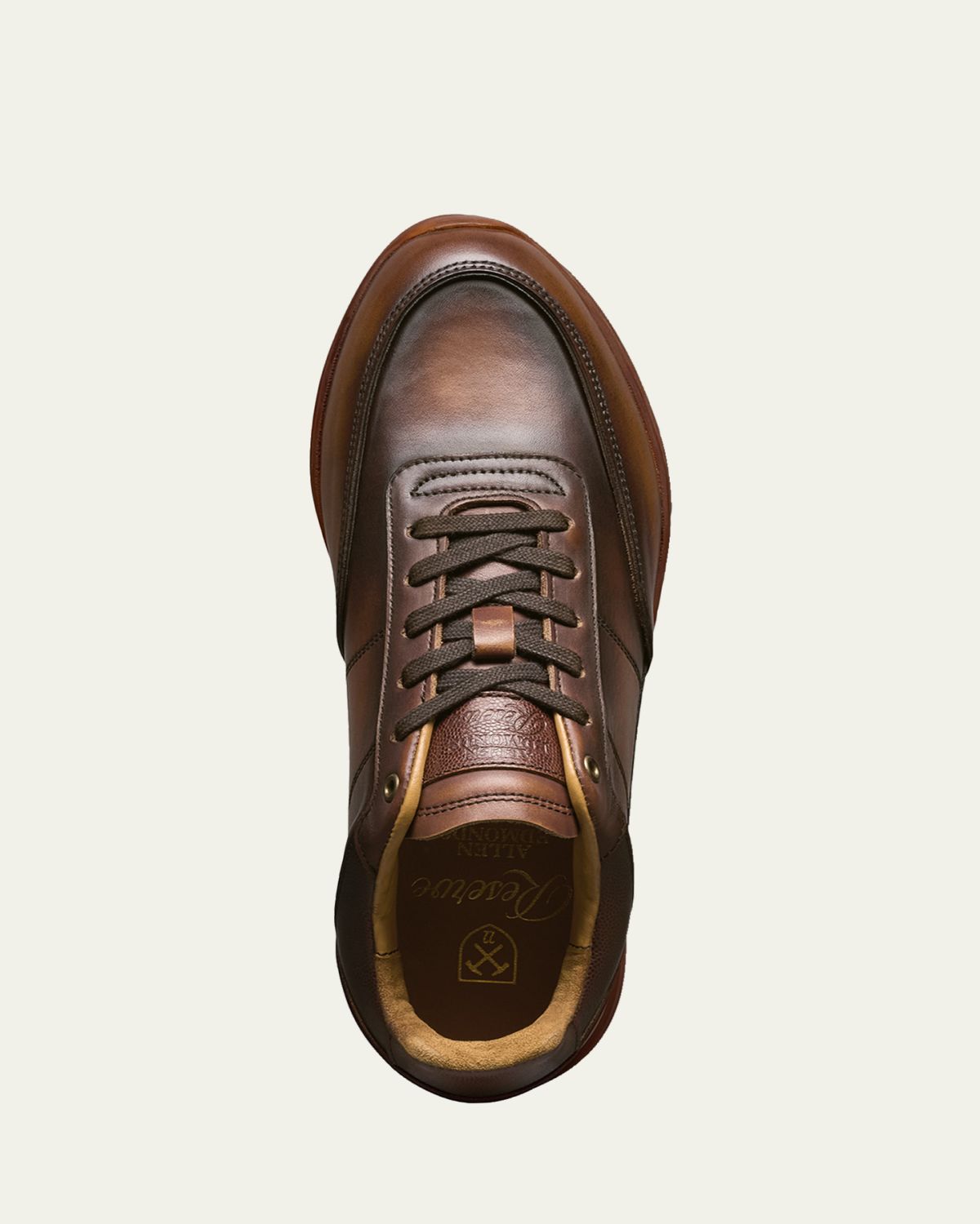 Allen Edmonds Men's Brentwood Patina Leather Low-Top Sneakers | Thumbnail 3