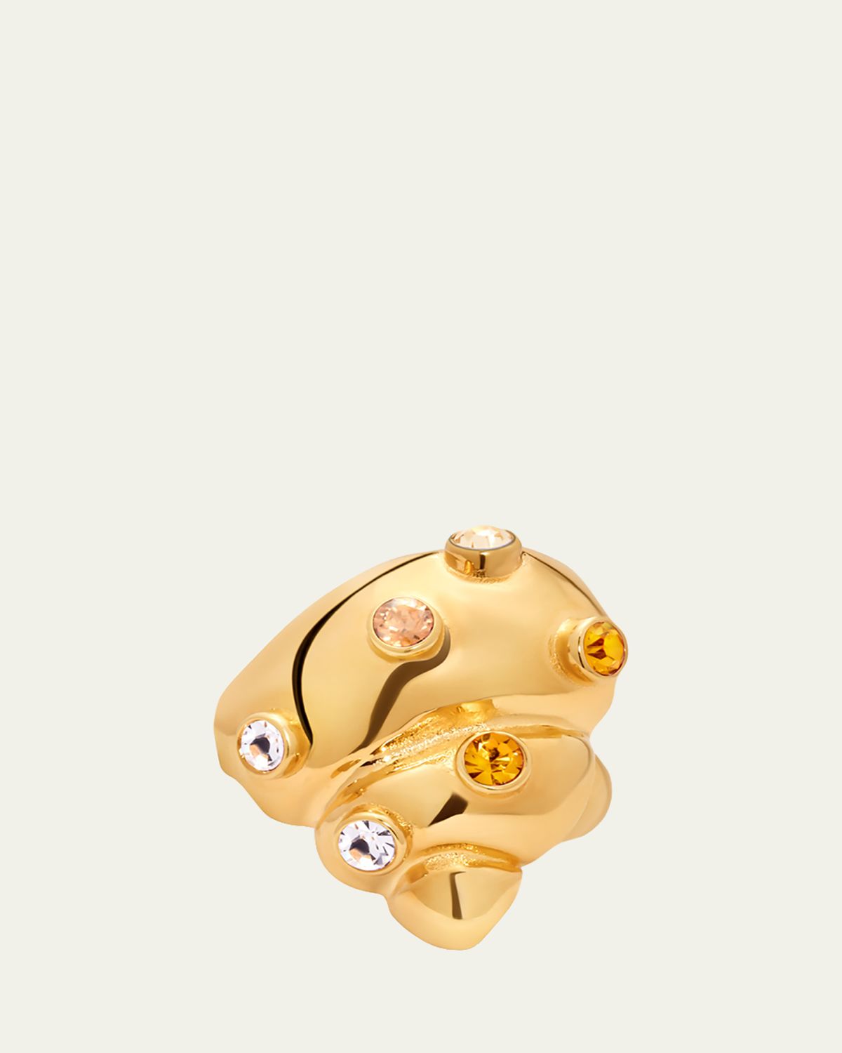 Oscar de la Renta Seashell Rhinestone Ring