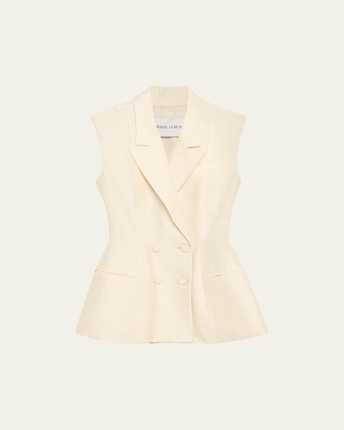 Prabal Gurung Sculpted Double-Breasted Vest