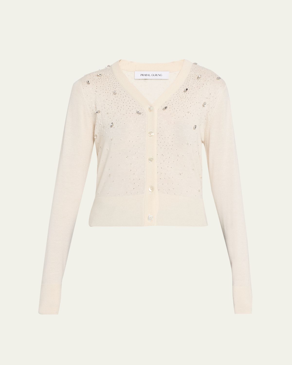 Prabal Gurung Celestial Embroidered Silk-Cashmere V-Neck Cardigan | Thumbnail 6 Prabal Gurung Celestial Embroidered Silk-Cashmere V-Neck Cardigan | Thumbnail 6