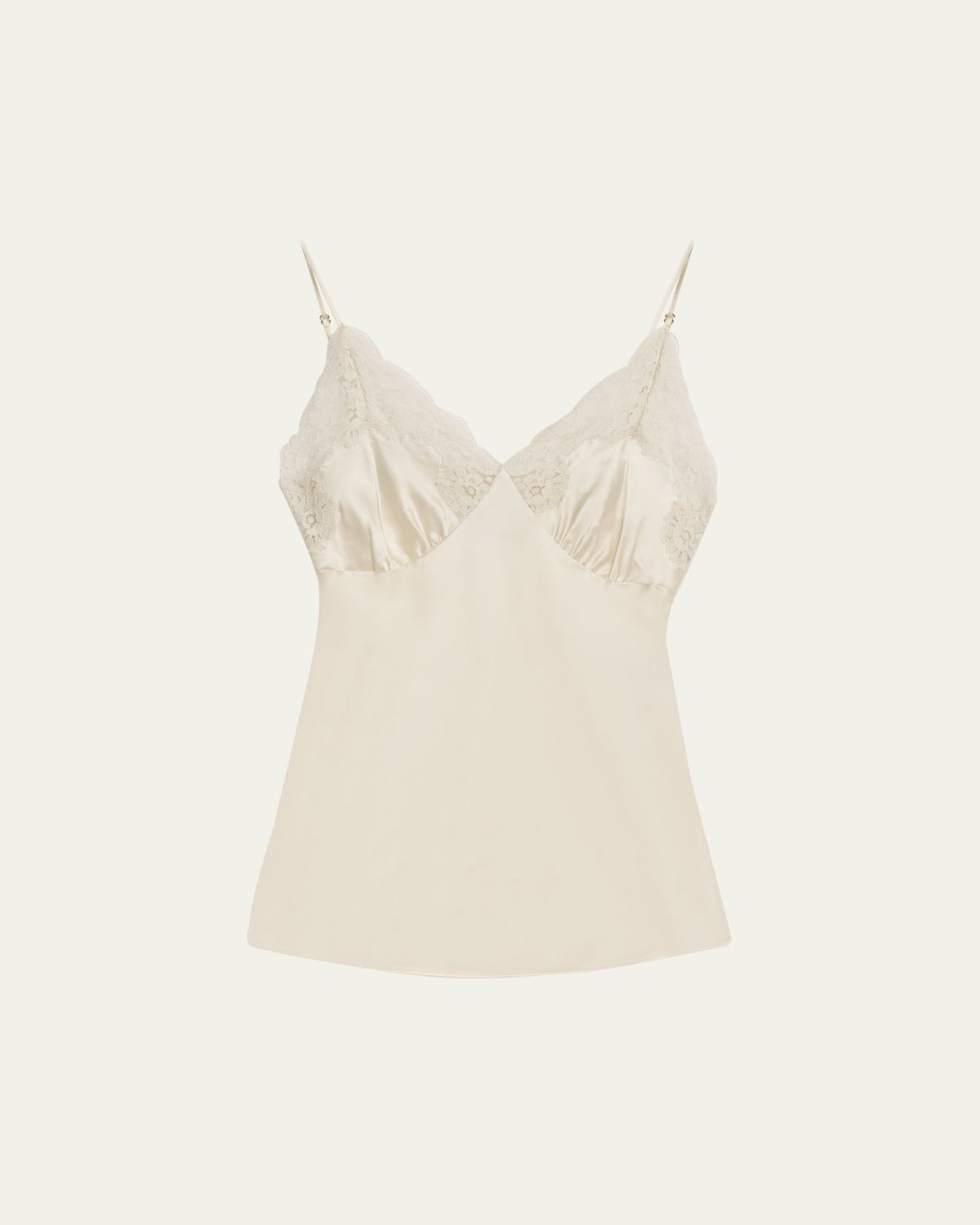 Stella McCartney Lace Trim Silk Slip Top