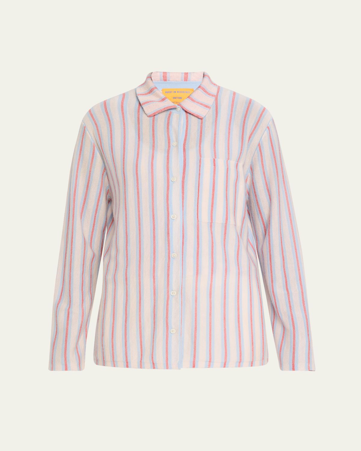 Guest in Residence Fine Stripe Showtime Cashmere Shirt