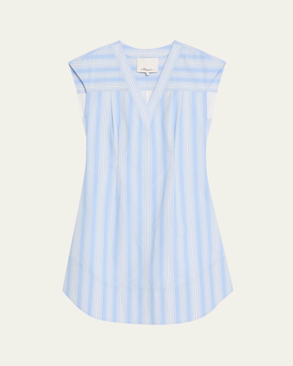 3.1 Phillip Lim Stripe Cap-Sleeve Shift Dress
