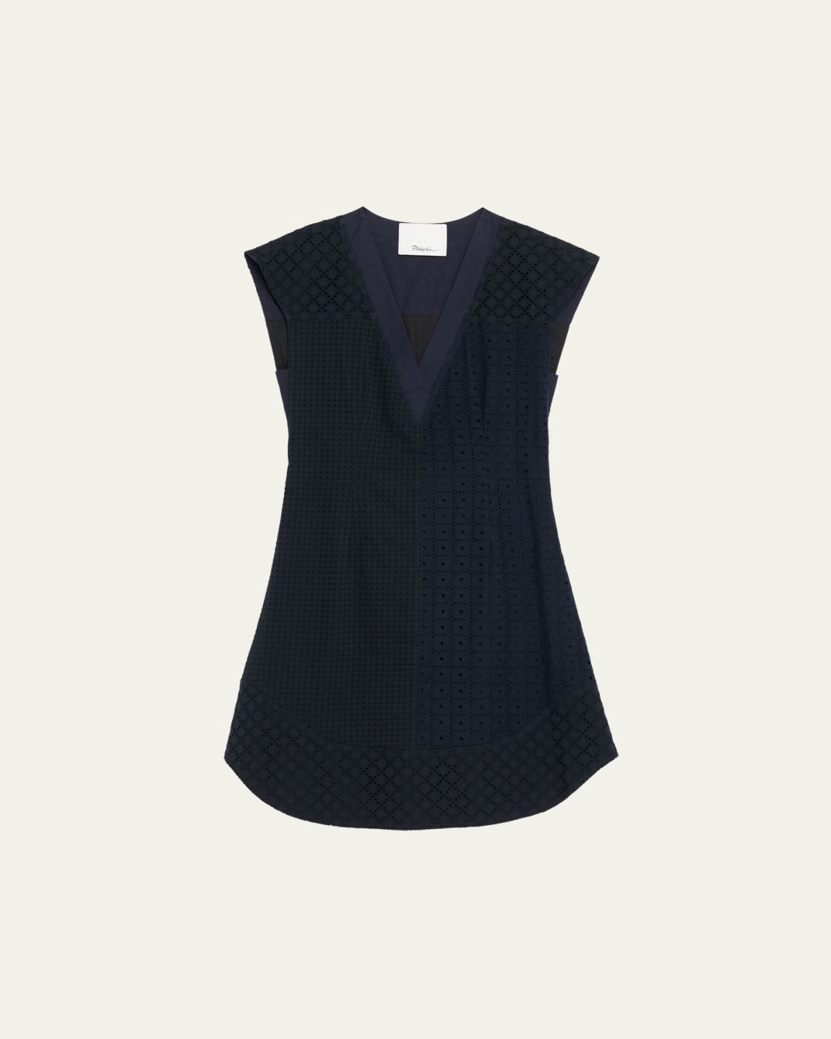 3.1 Phillip Lim Broderie Anglaise Cape-Sleeve Shift Dress