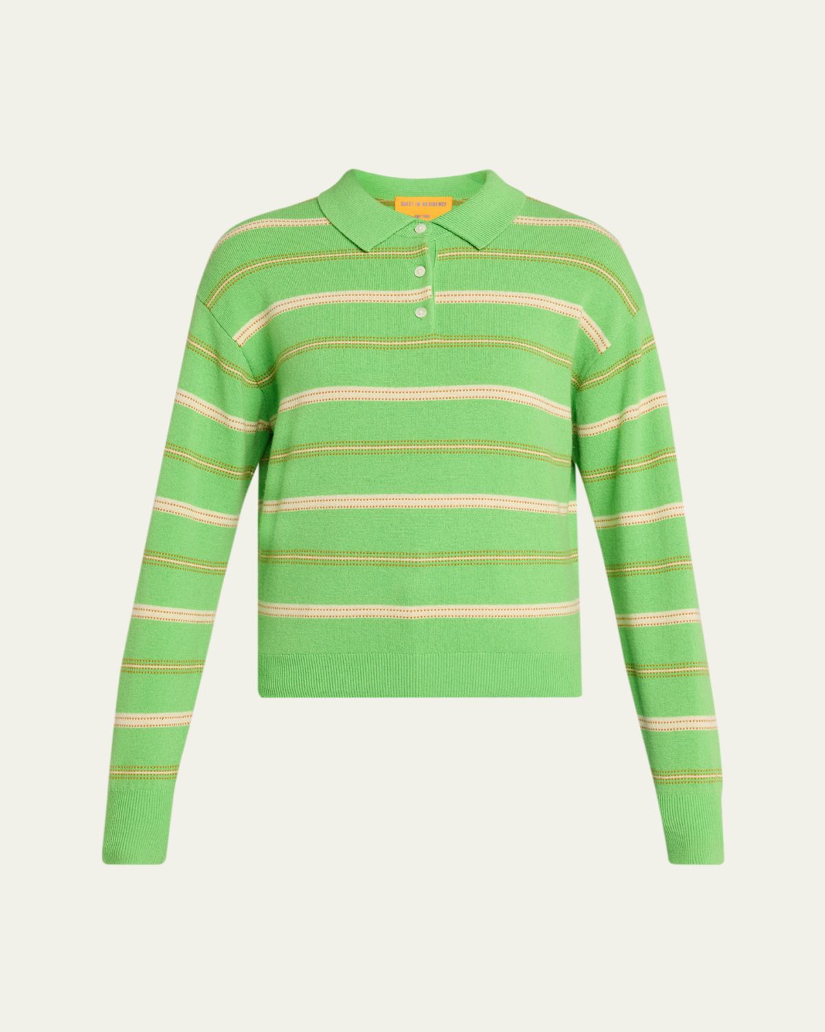 Guest in Residence Collegiate Striped Cashmere Polo