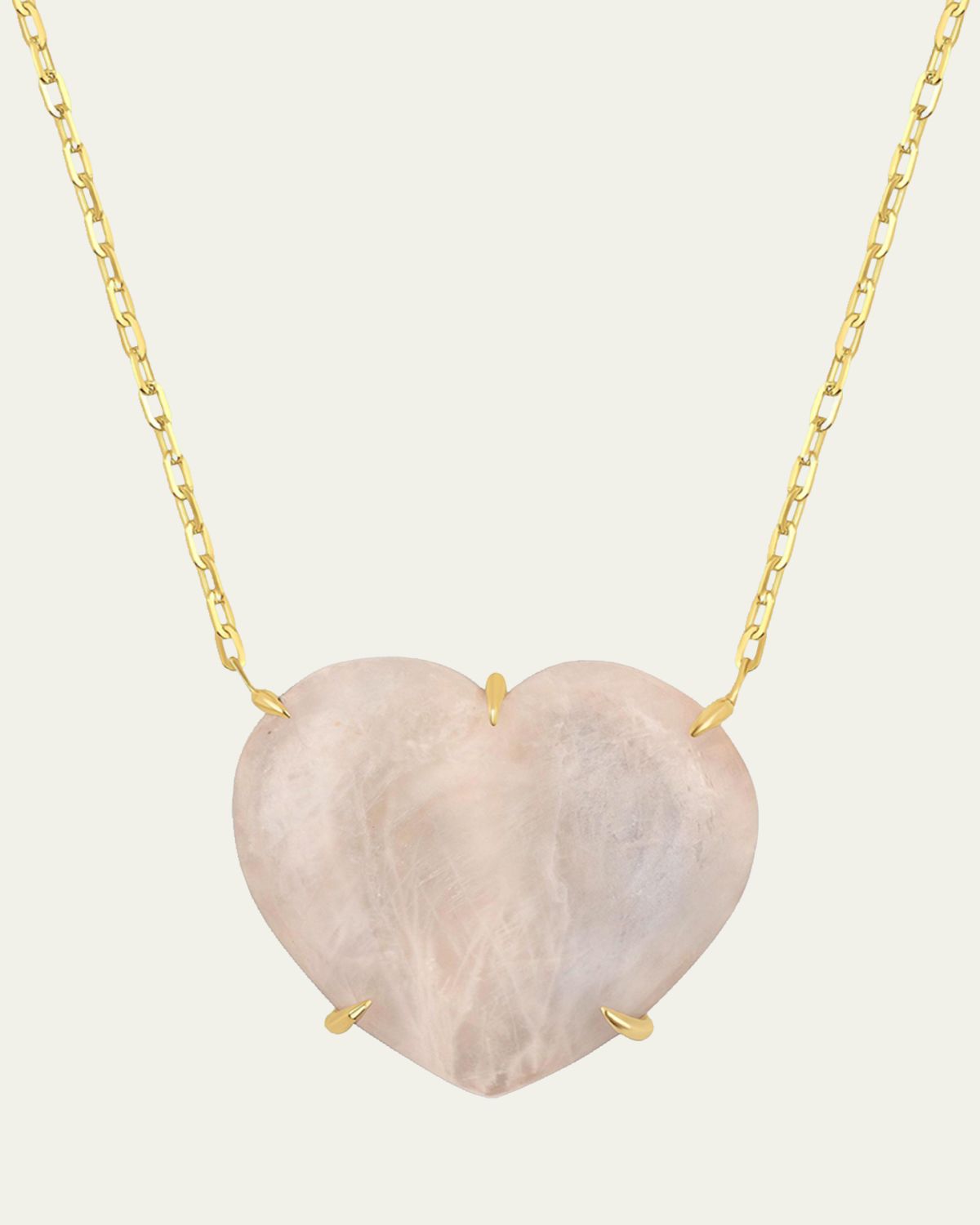 JIA JIA 14K Rainbow Moonstone Heart Necklace | Thumbnail 4 JIA JIA 14K Rainbow Moonstone Heart Necklace | Thumbnail 4