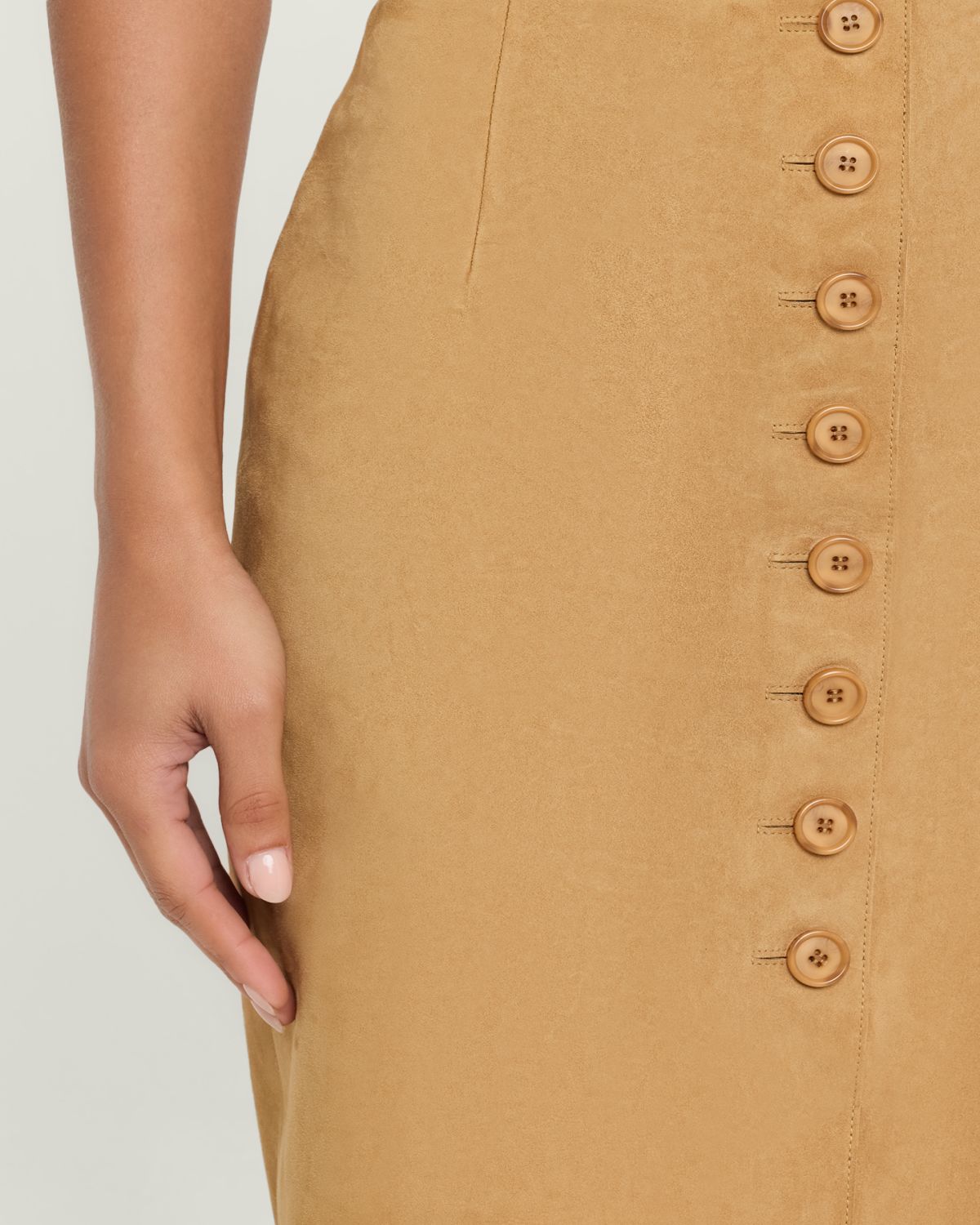 Akris Suede Button-Front Midi Skirt | Thumbnail 5 Akris Suede Button-Front Midi Skirt | Thumbnail 5