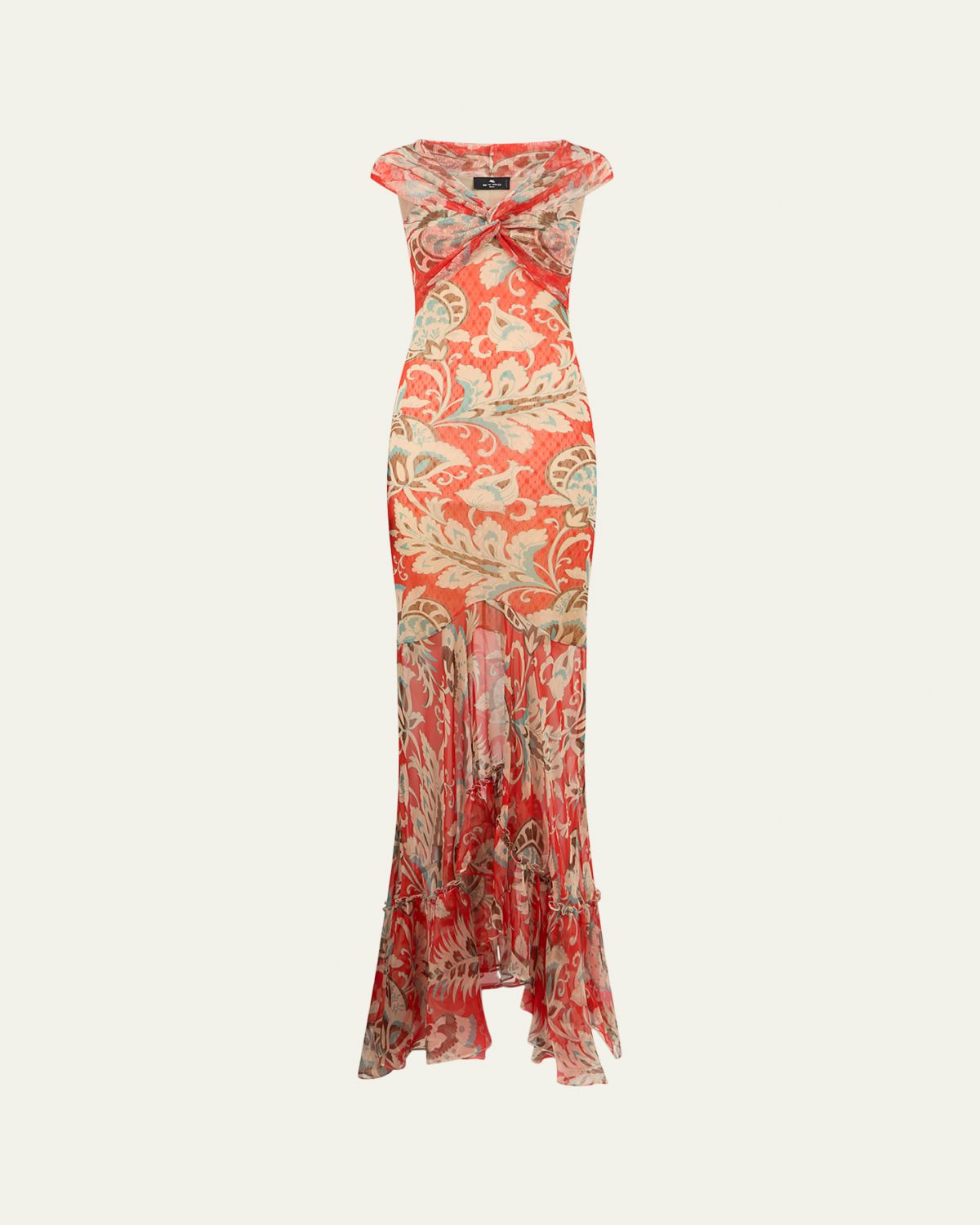 Etro Floral Off-Shoulder Maxi Dress