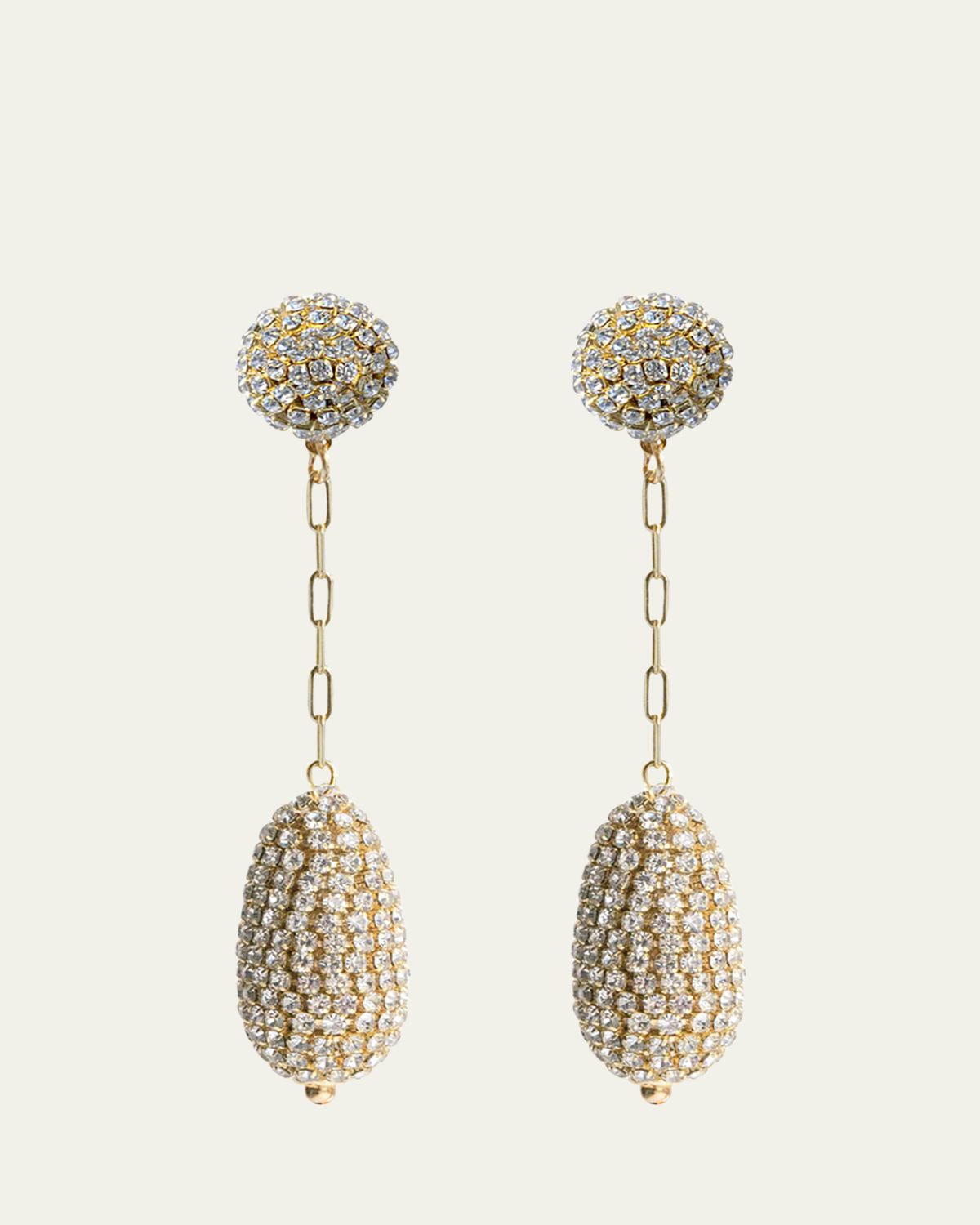 Saule Label Marcelle Short Drop Earrings in Gold