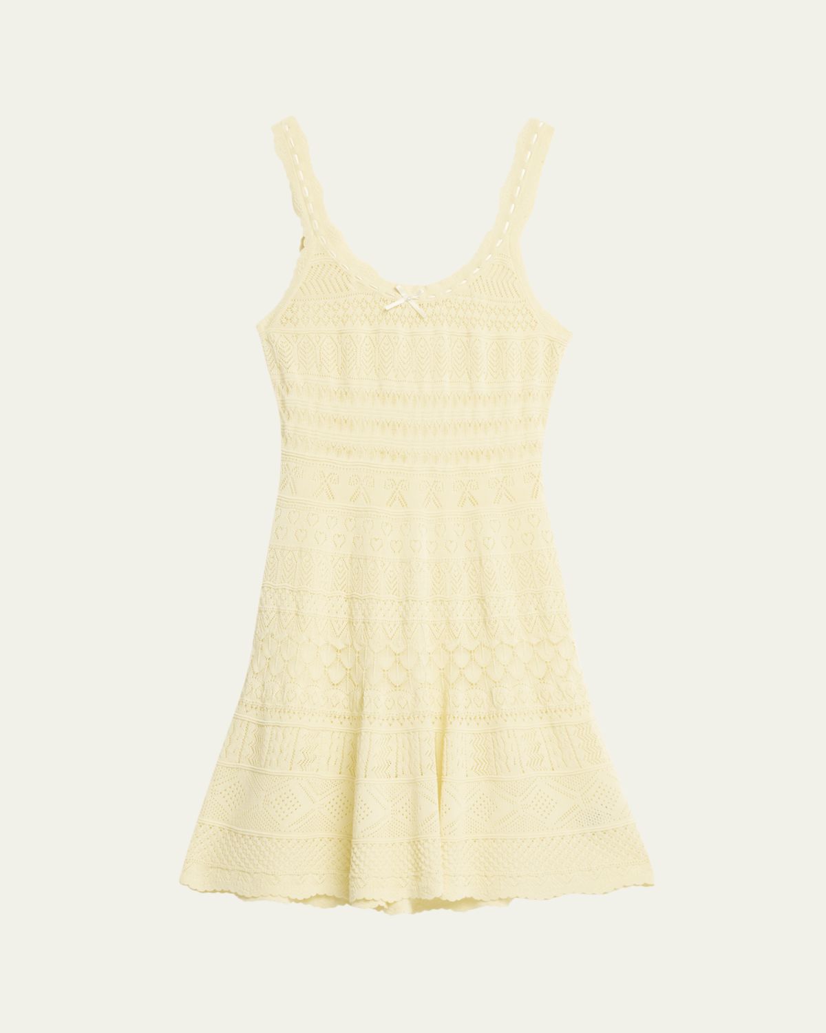 LoveShackFancy Darlena Fine Pointelle Knit Mini Dress | Thumbnail 9 LoveShackFancy Darlena Fine Pointelle Knit Mini Dress | Thumbnail 9