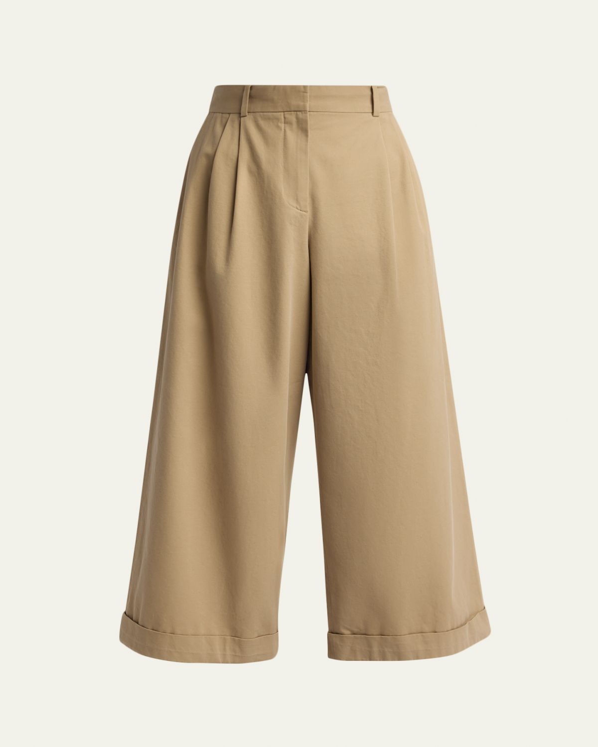THE ROW Lior Cotton & Cashmere Wide-Leg Pants