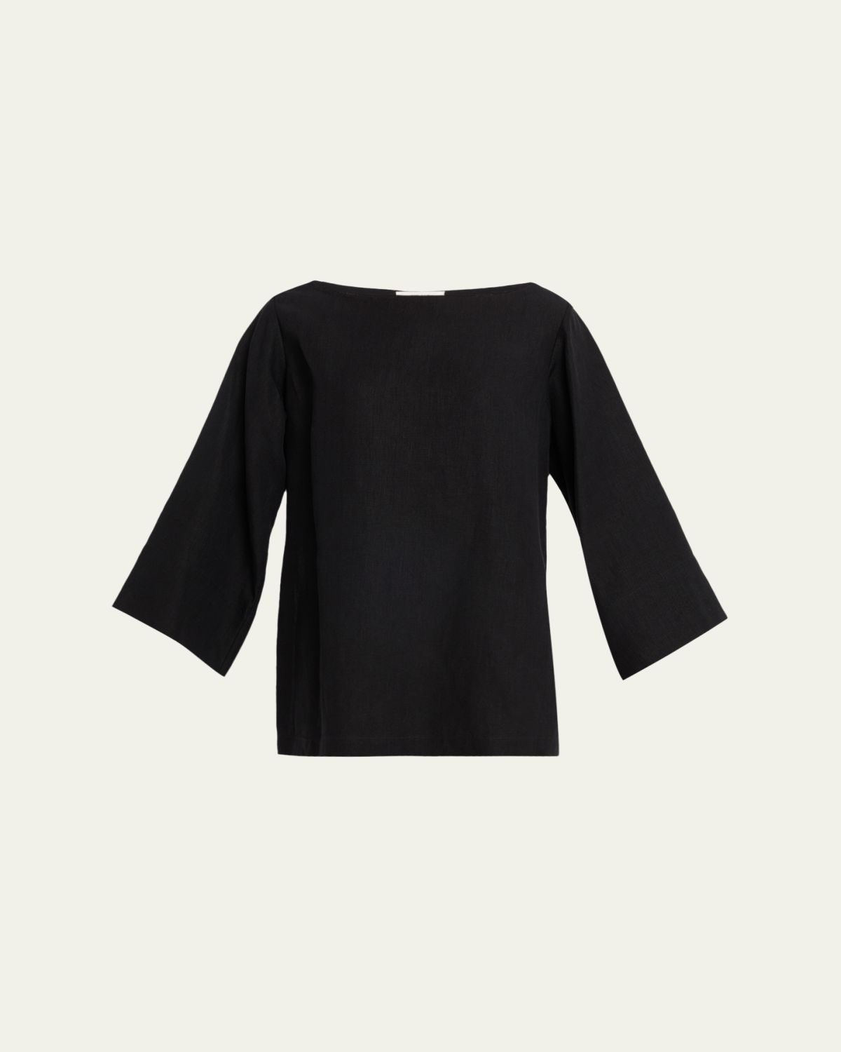 THE ROW Junia Boat-Neck Linen Top