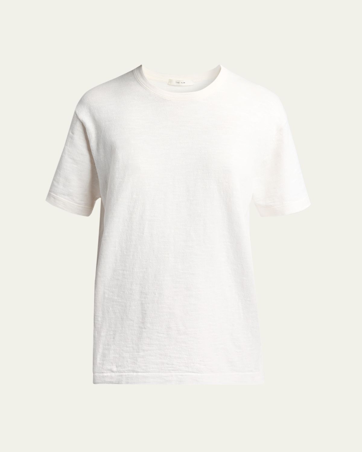 THE ROW Narlan Short-Sleeve Cotton-Linen T-Shirt | Thumbnail 6