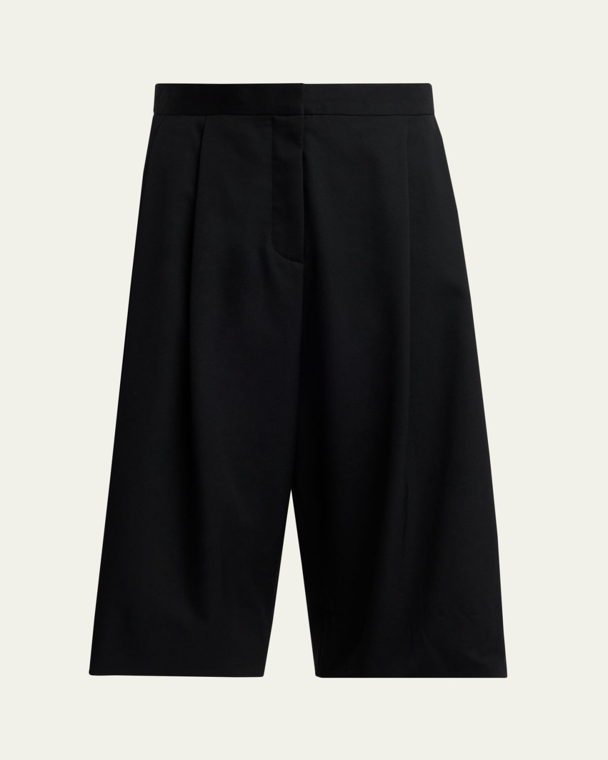 THE ROW Kalyan Wide-Leg Wool Gabardine Shorts