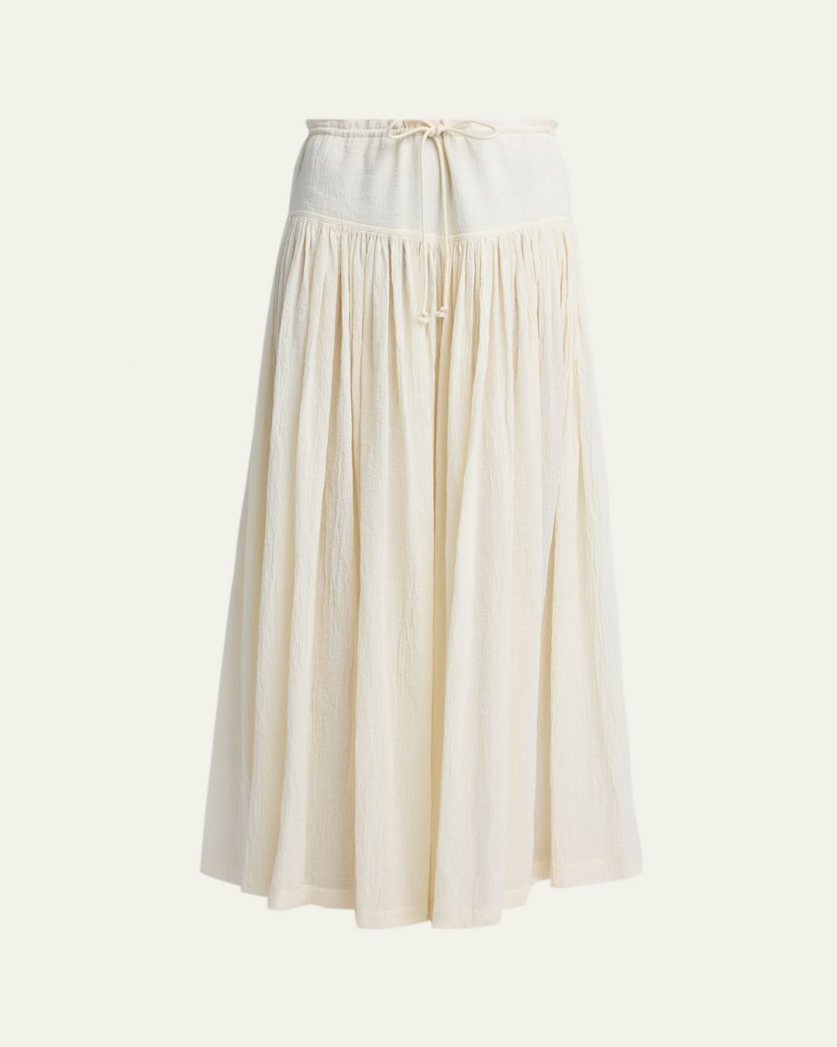 THE ROW Berenice Cotton Gauze Wide-Leg Skirt Pants
