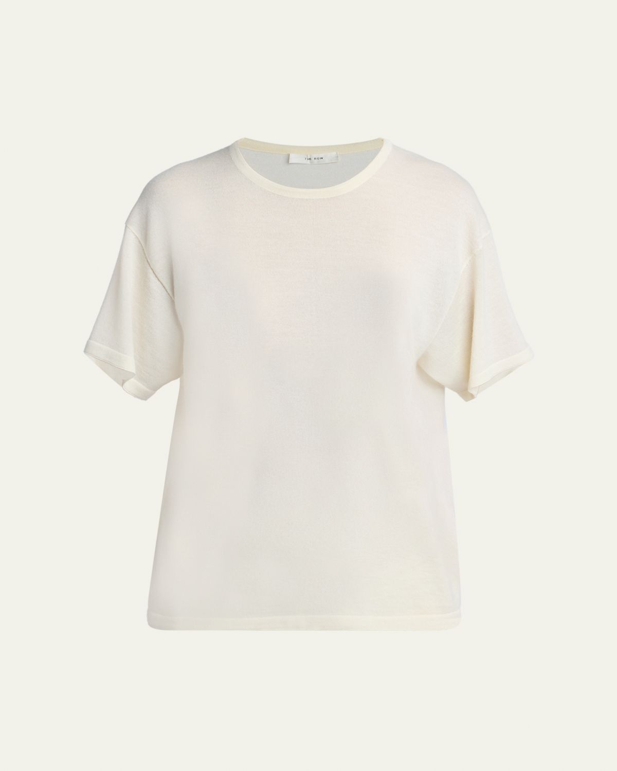 THE ROW Nonas Crewneck Cashmere Knit Top
