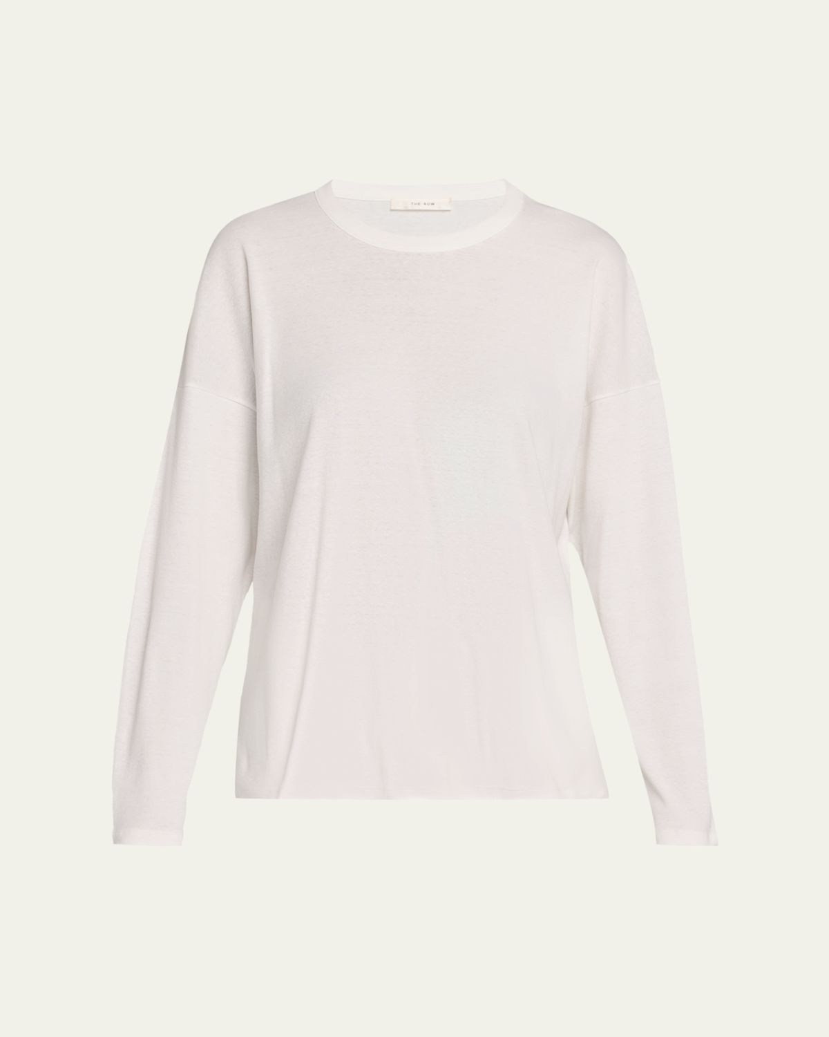 THE ROW Floris Cotton Long-Sleeve Top
