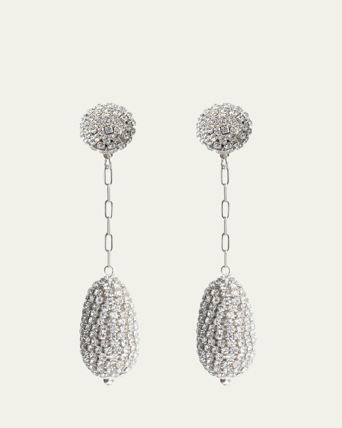 Saule Label Marcelle Short Drop Earrings in Silver